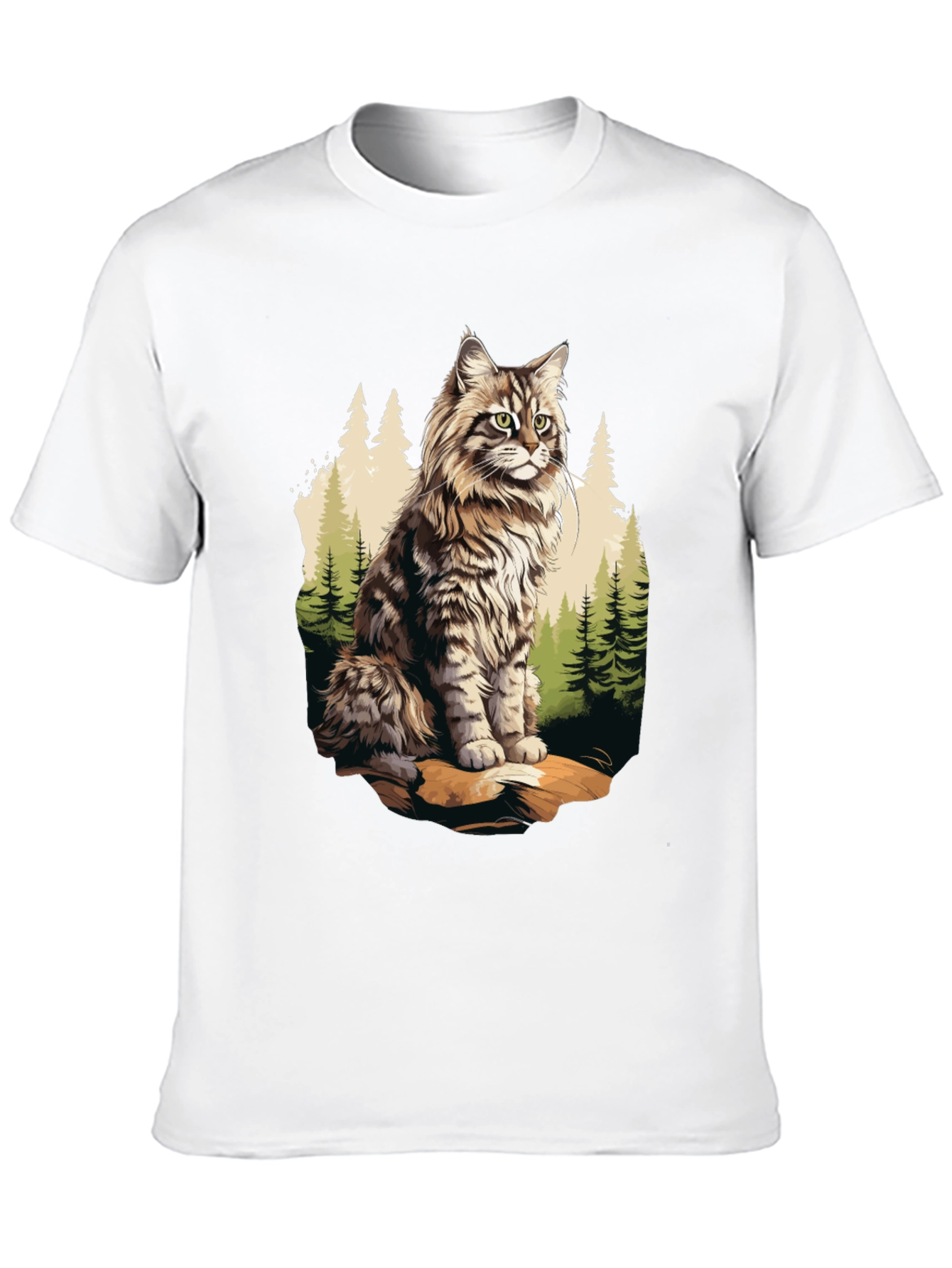 Black Cat in the Woods Graphic Tee view 10