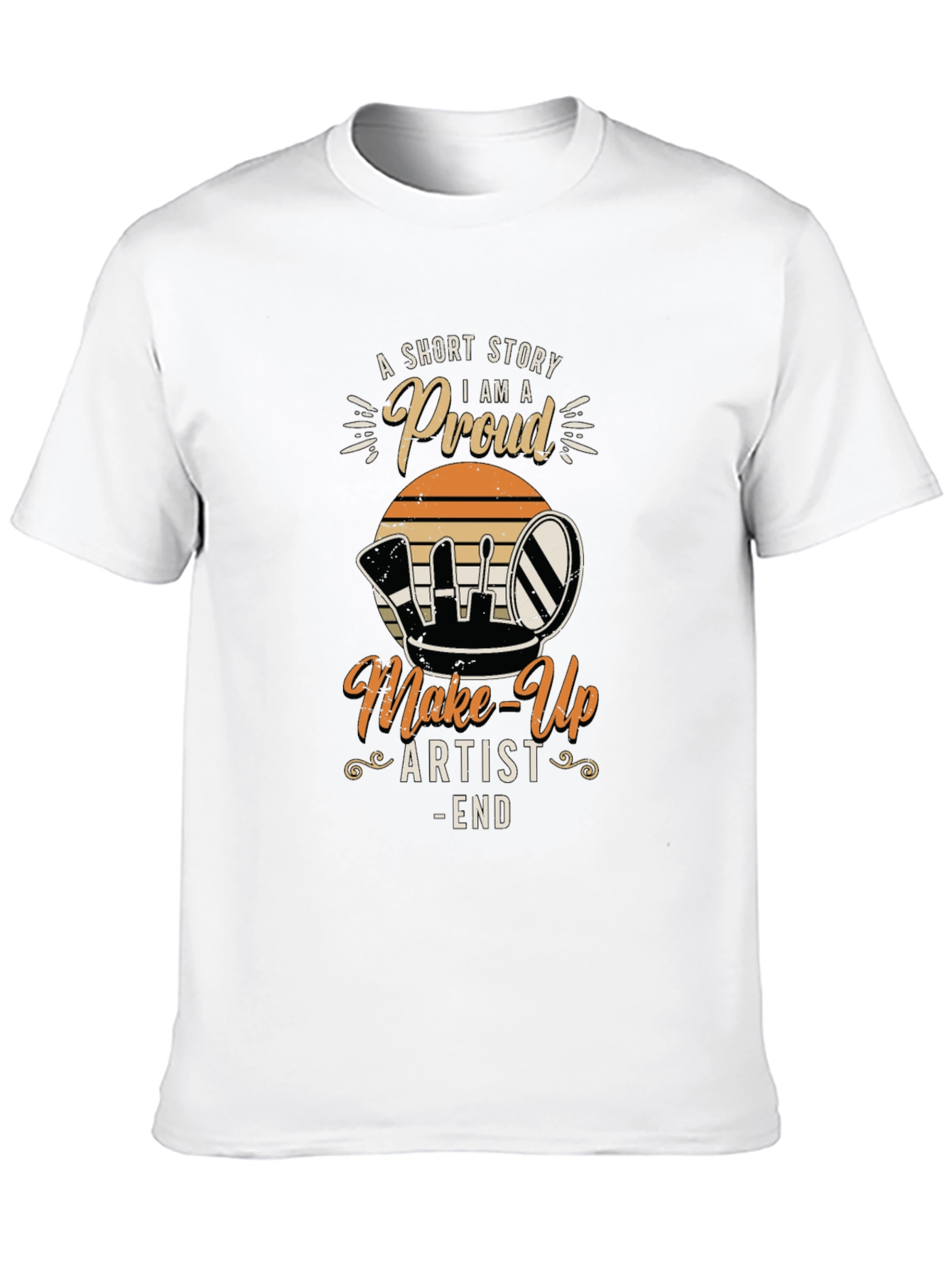 Black Proud Makeup Artist Short Story T-Shirt view 10