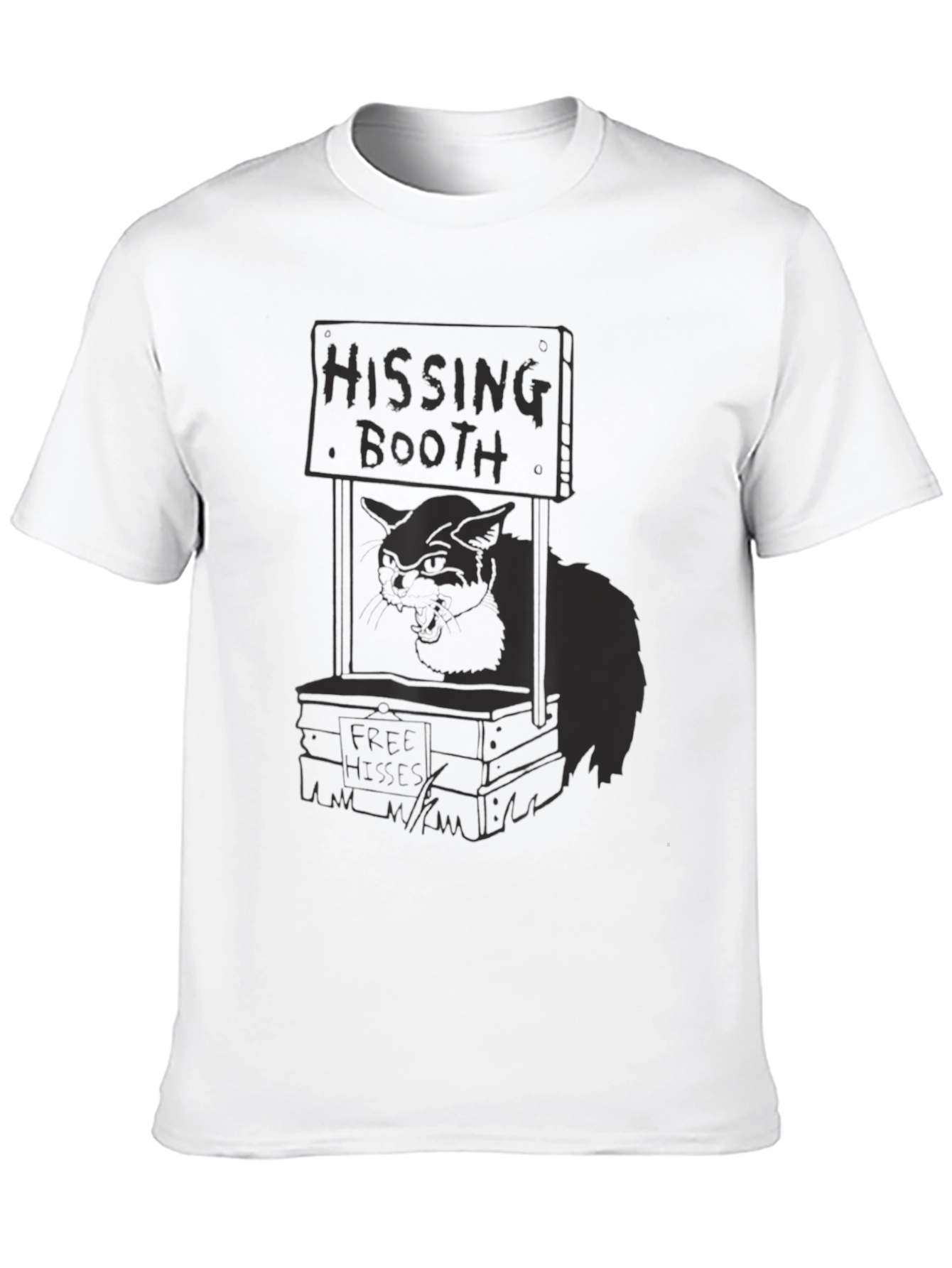 Black Hissing Booth Cat Graphic Tee - Black view 10