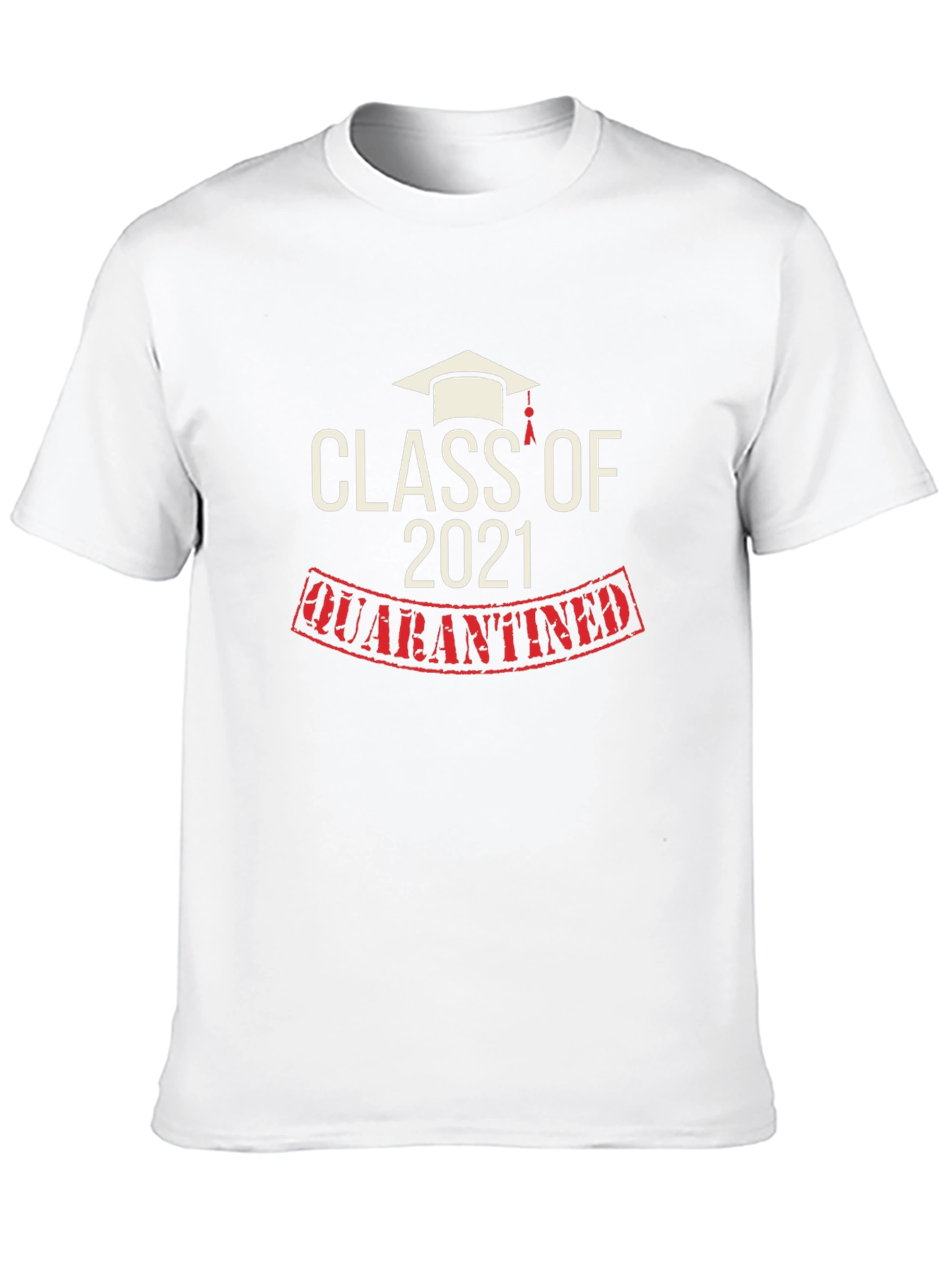 Black Class of 2021 Quarantined Black T-Shirt view 10