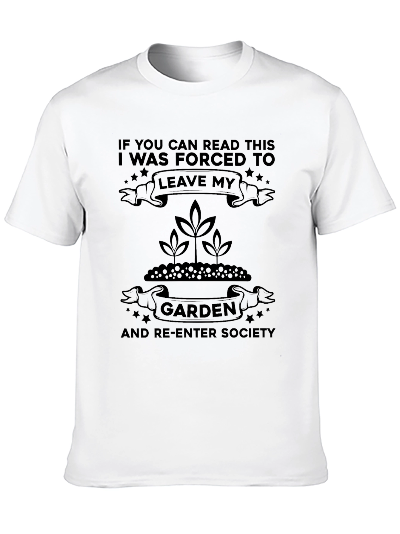 Black Leave My Garden Black T-Shirt view 10