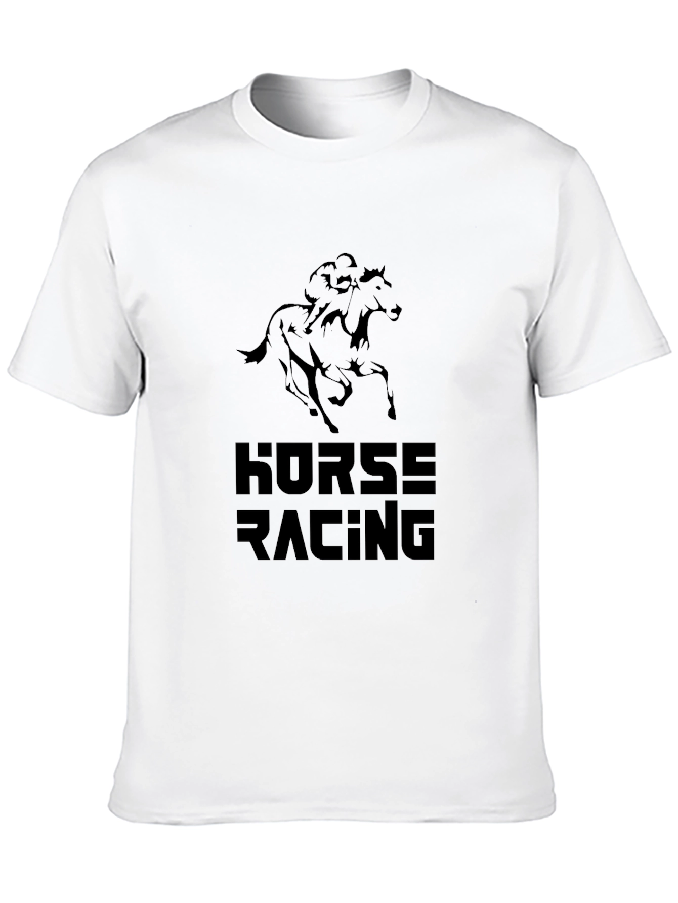 Black Horse Racing Graphic T-Shirt - Black Tee view 10