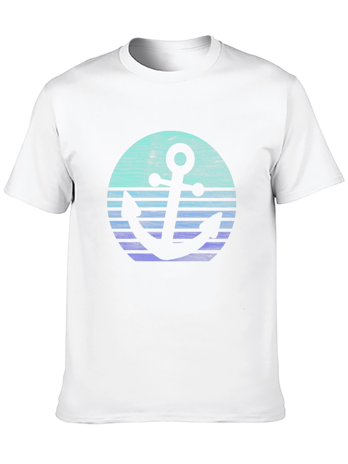 Black Anchor Graphic Print Crew Neck T-Shirt view 10