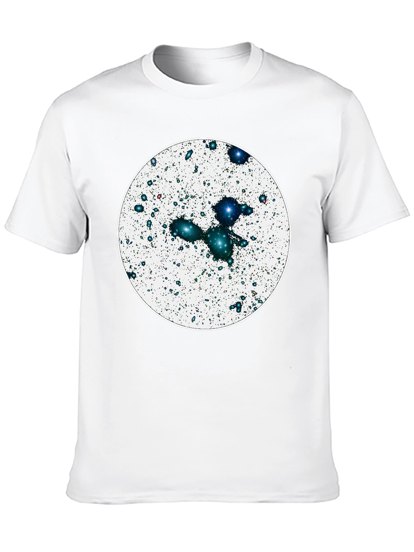 Black Cosmic Galaxy Graphic Tee - Black Cotton Blend view 10