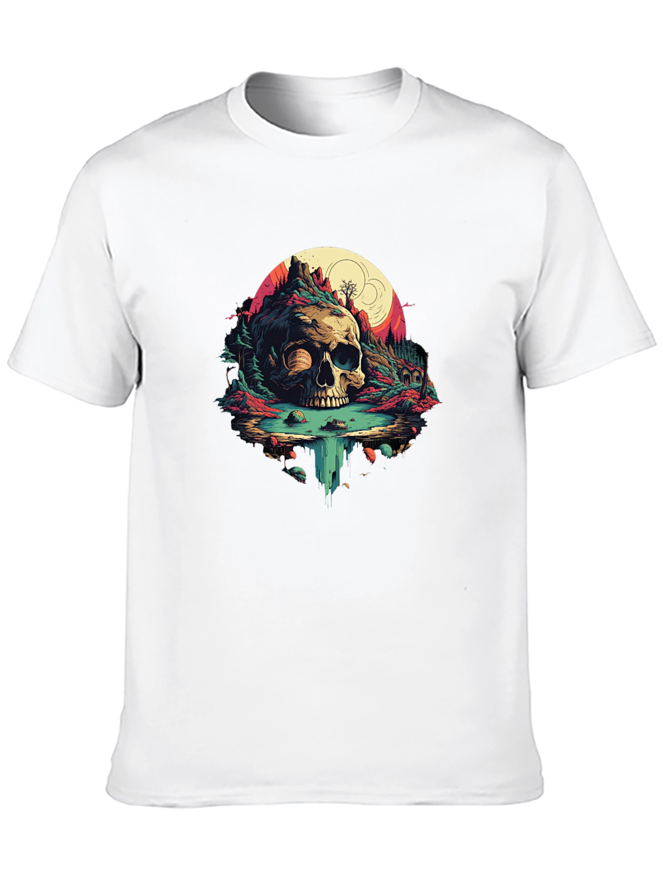 Black Skull Island Graphic Tee - Vibrant Design view 10