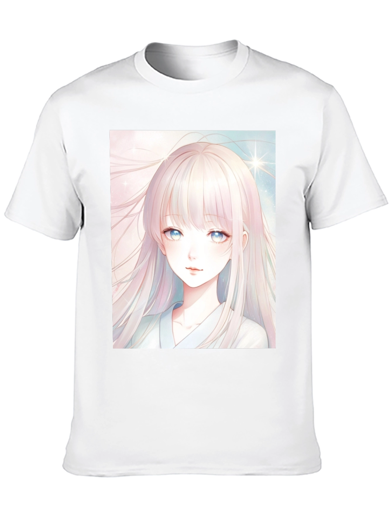 Black Anime Girl Graphic Black T-Shirt view 10