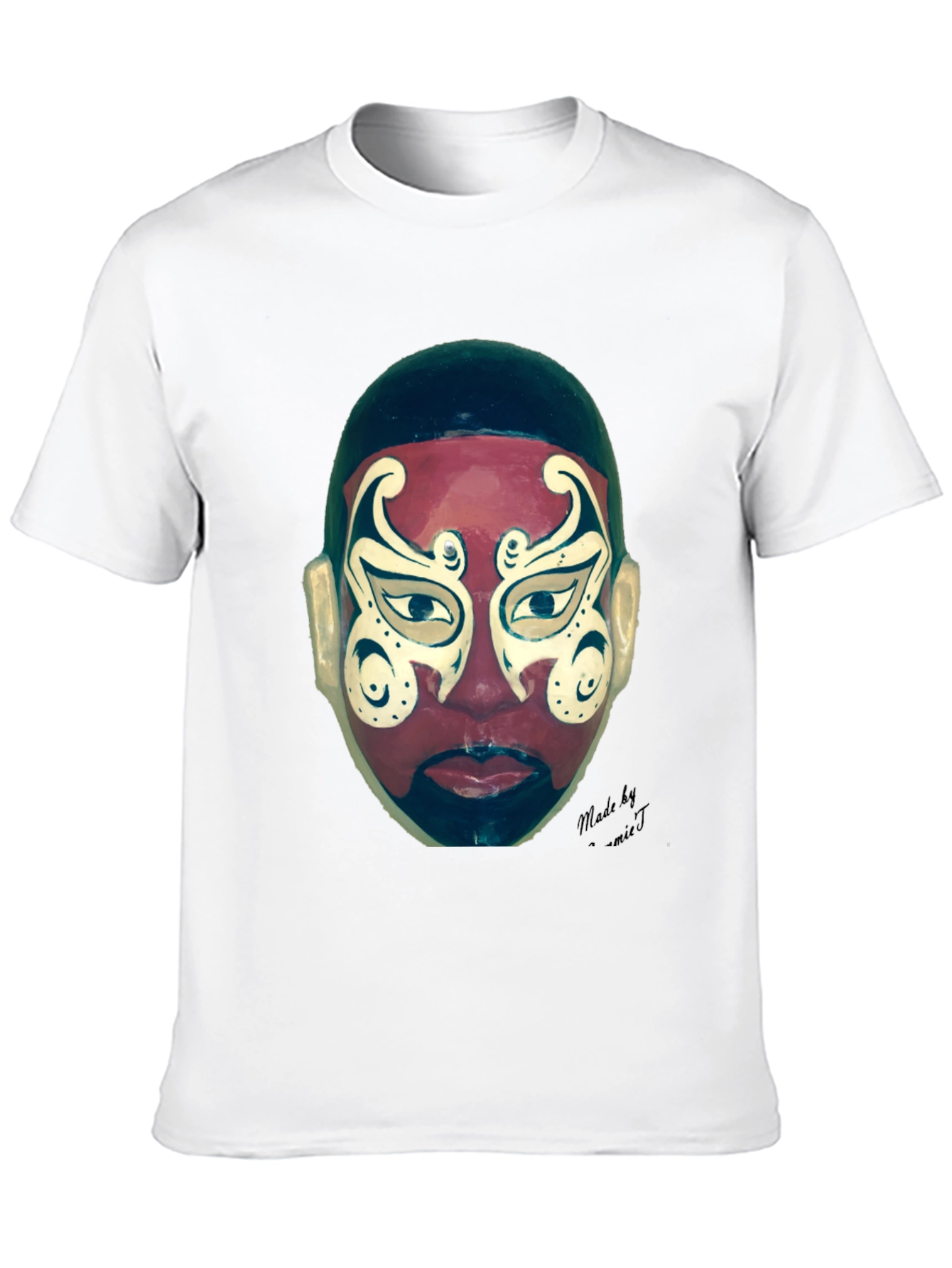 Black Unique Mask Graphic T-Shirt view 10