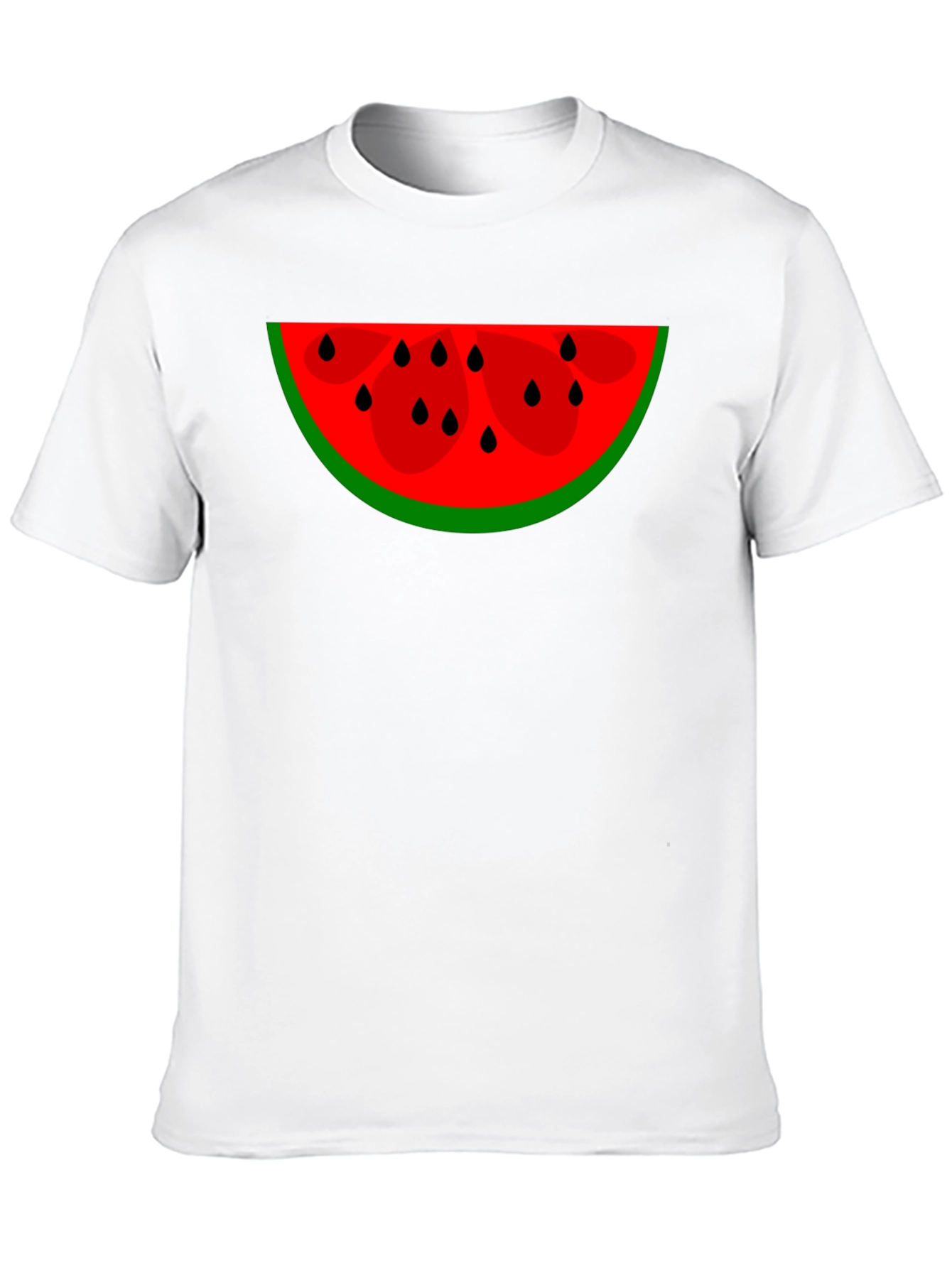 Black Watermelon Slice Graphic Tee - Black Cotton Blend view 10