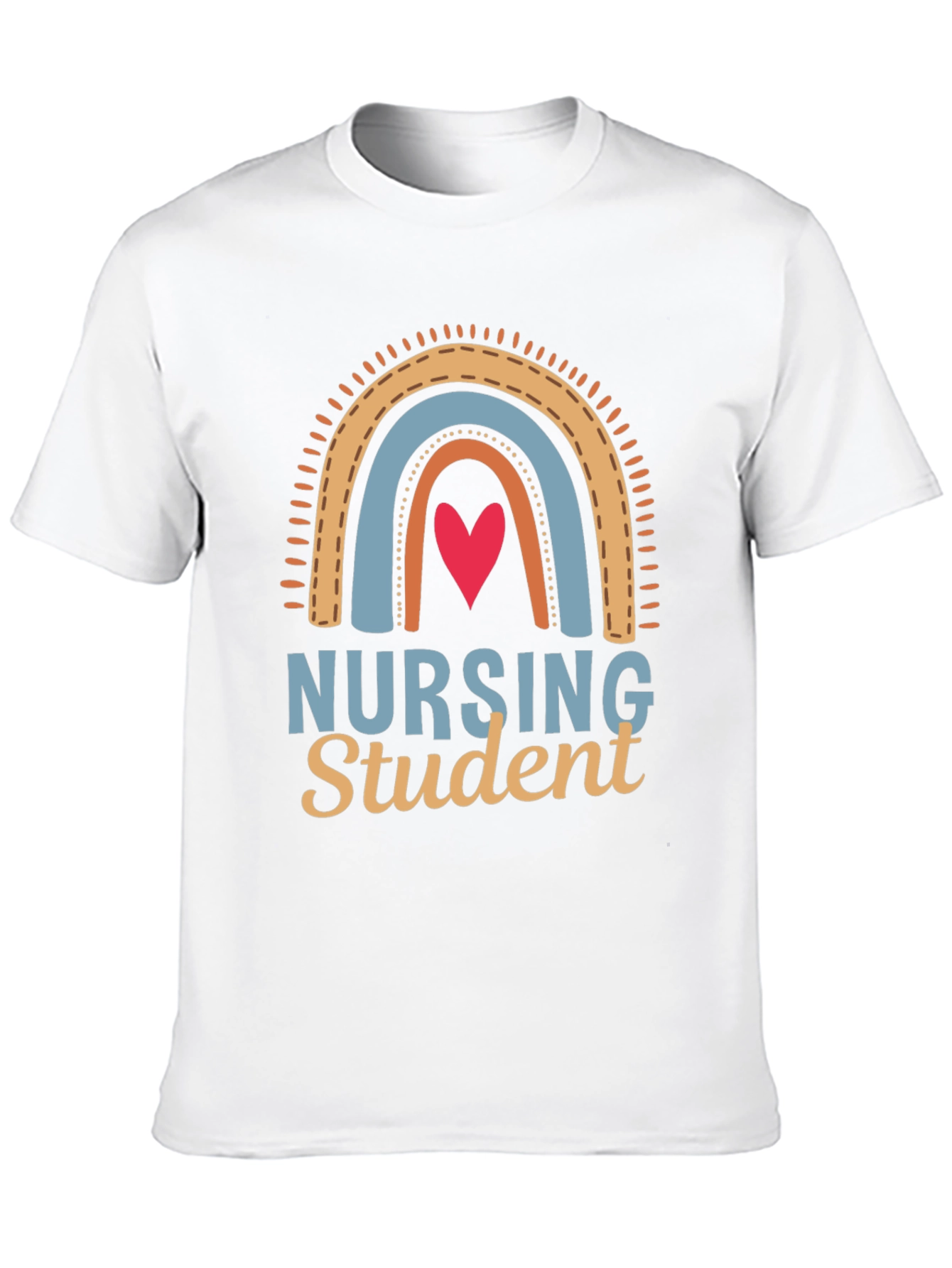 Black Nursing Student Rainbow Graphic Tee view 10