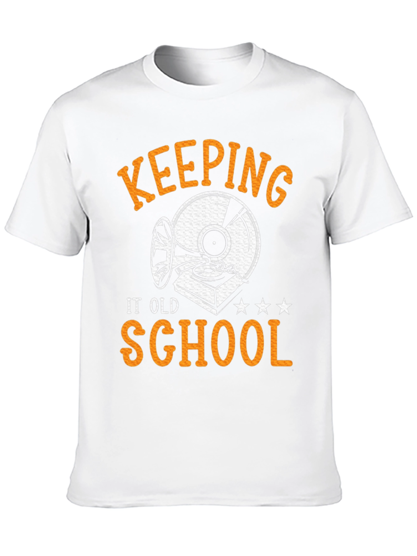 Black Keeping It Old School Tee - Vintage Record Player Design view 10