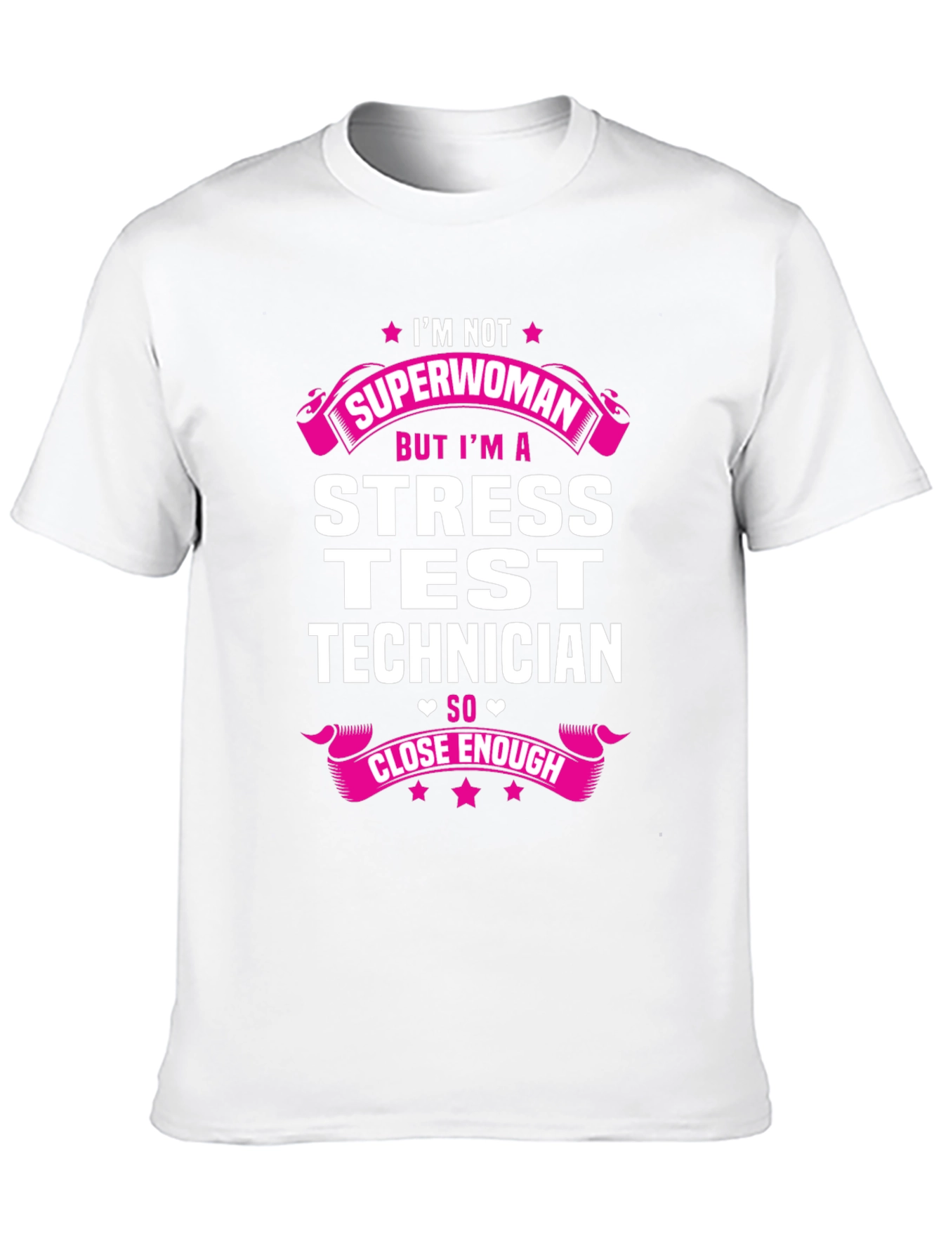 Black I'm Not Superwoman Stress Test Technician T-Shirt view 10