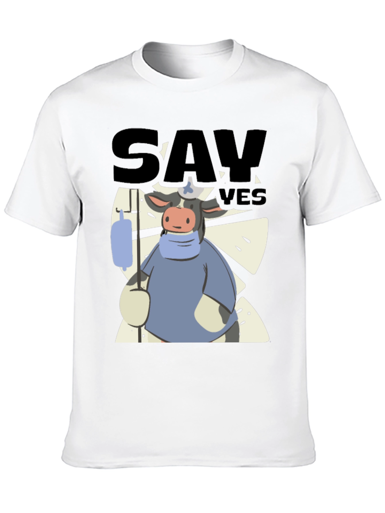 Black Say Yes Cow T-Shirt view 10