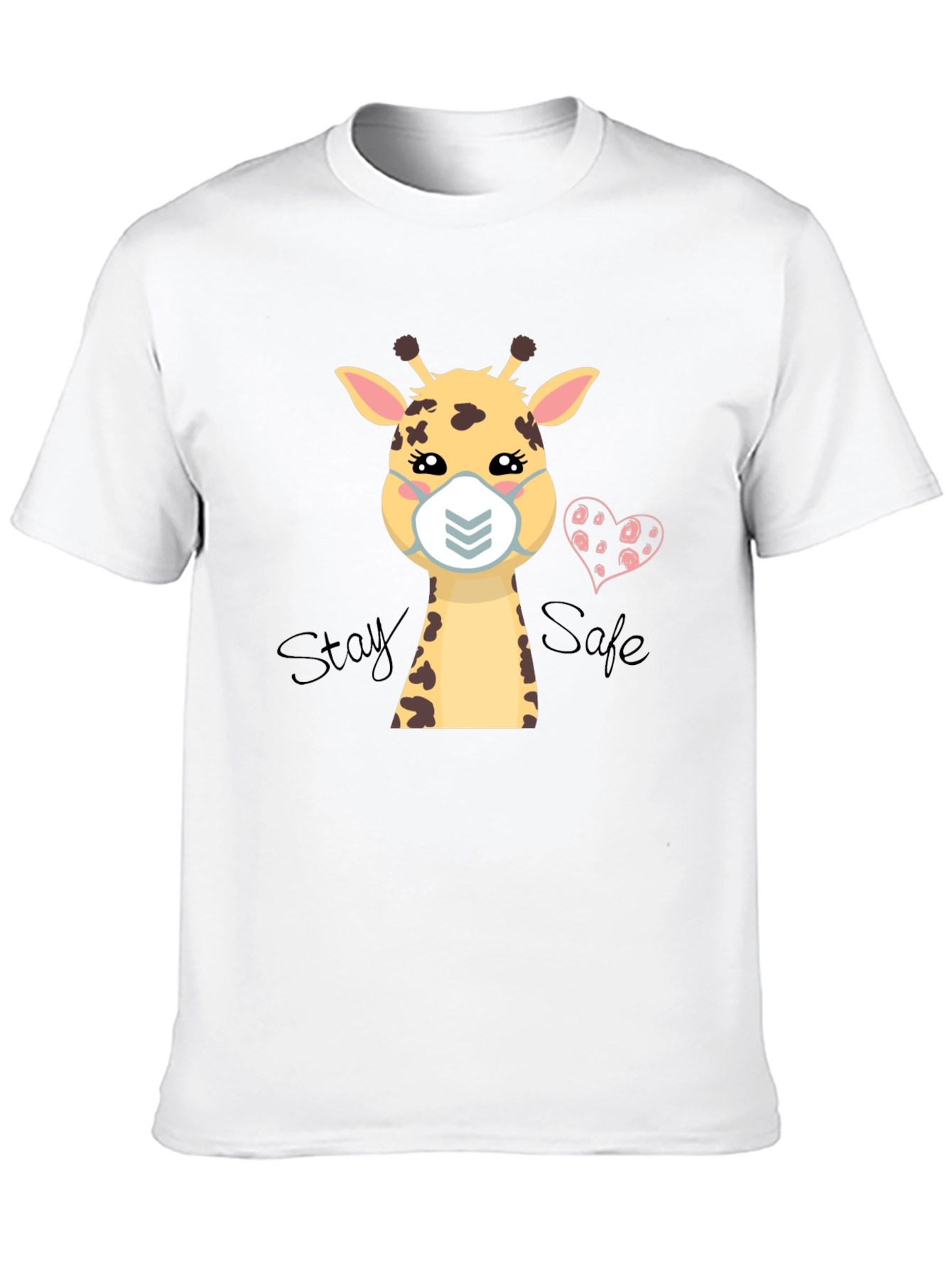 Black Stay Safe Giraffe T-Shirt view 10