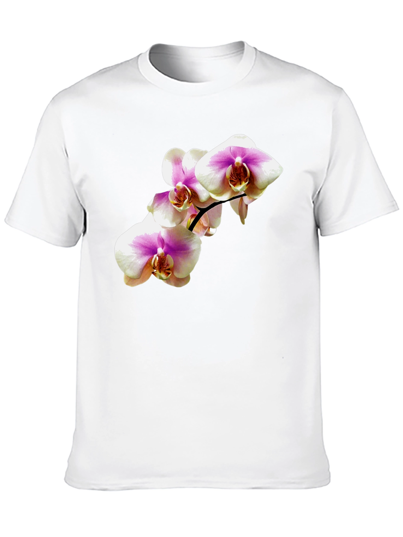 Black Orchid Flower Graphic Tee - Stylish Casual Wear view 10