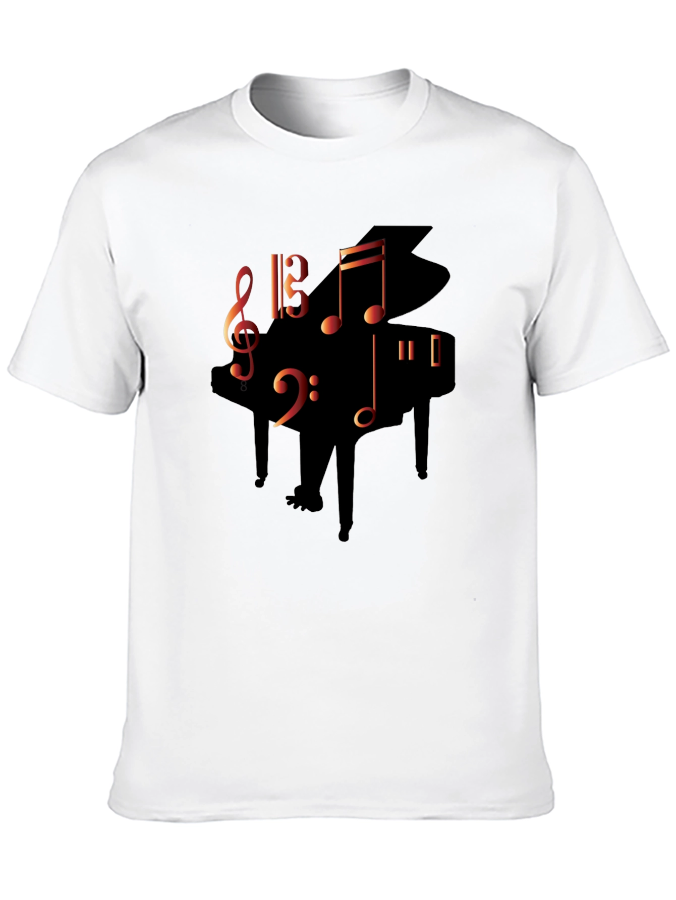 Black Music Lover's Piano T-Shirt view 10