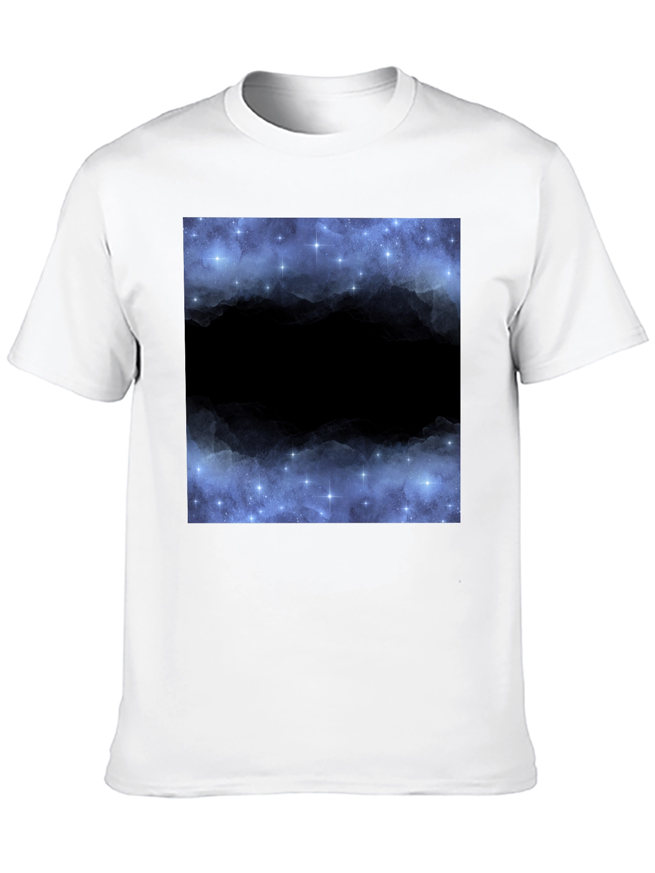 Black Starry Night Sky Black T-Shirt view 10