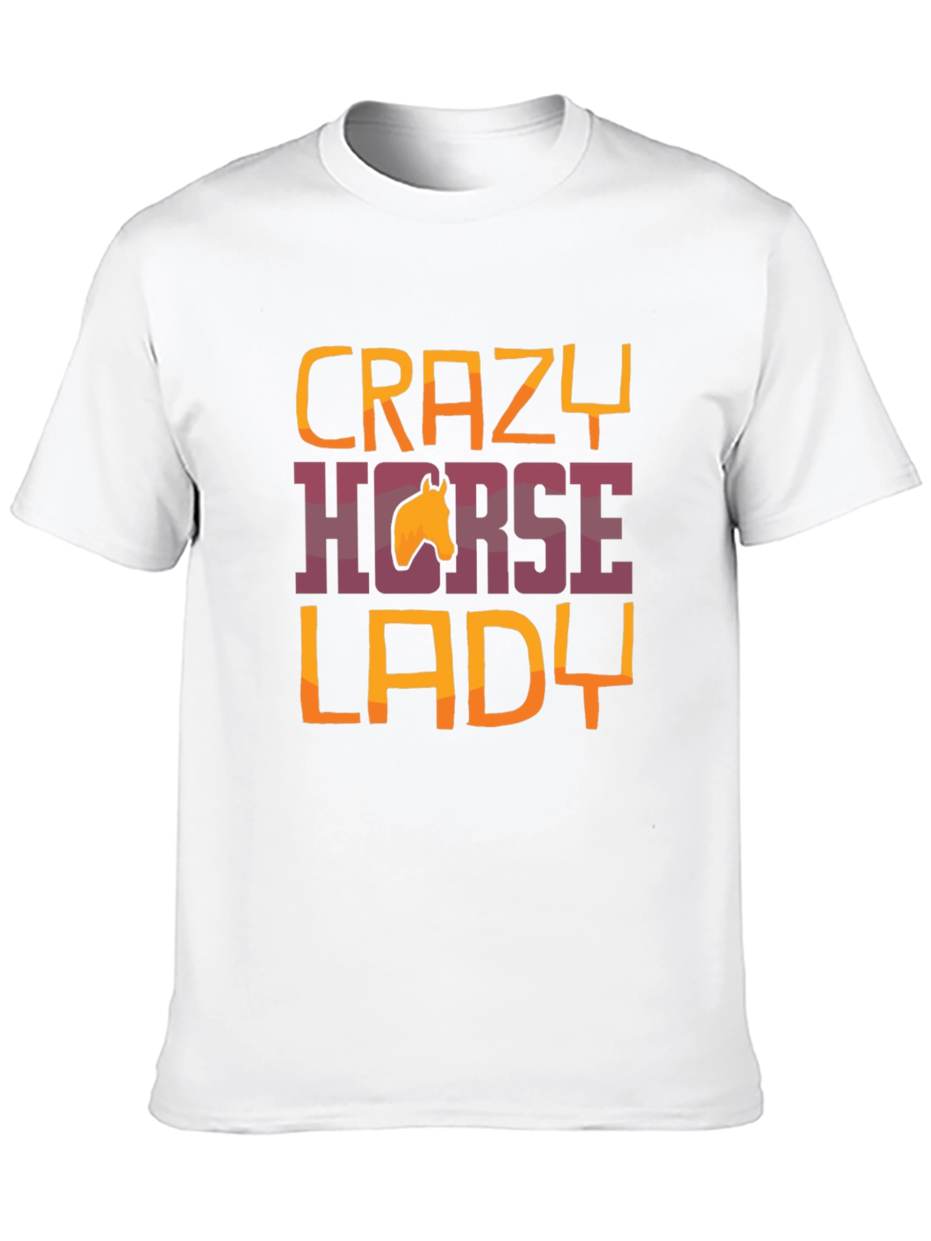 Black Crazy Horse Lady Graphic Tee - Unisex Black T-Shirt view 10