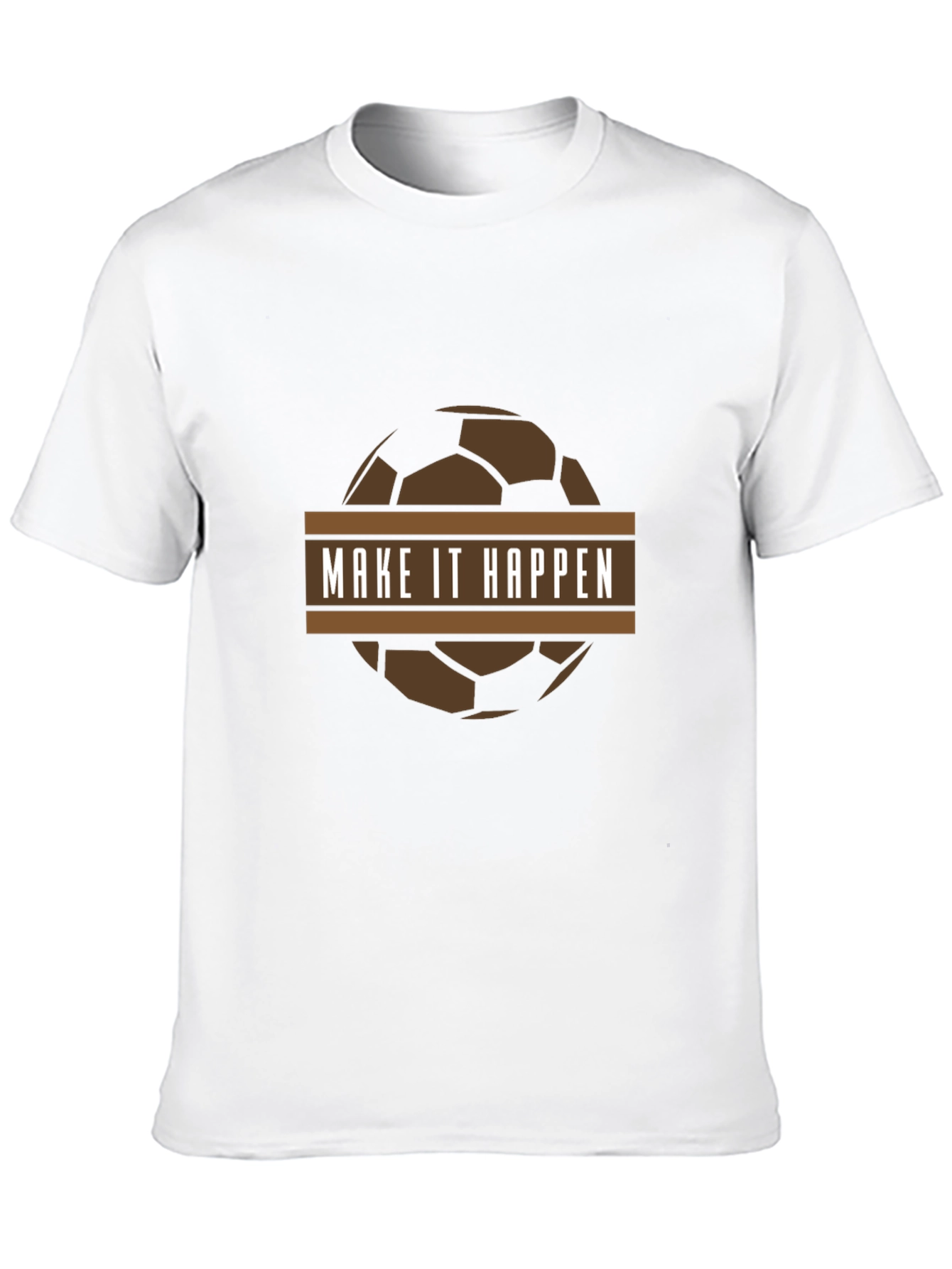 Black Make It Happen Soccer Ball Graphic T-Shirt view 10