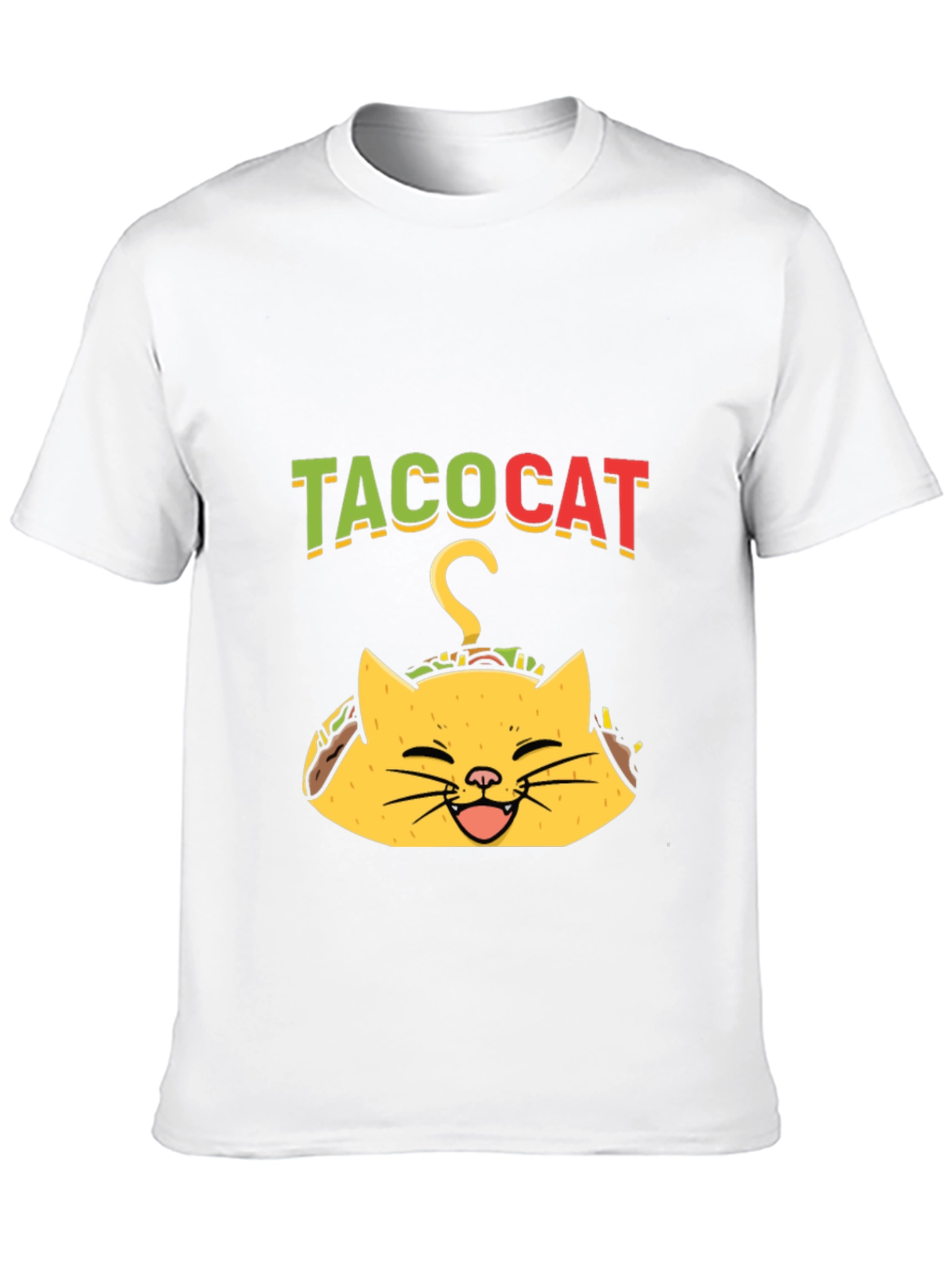 Black Taco Cat Graphic Tee - Funny Black T-Shirt view 10