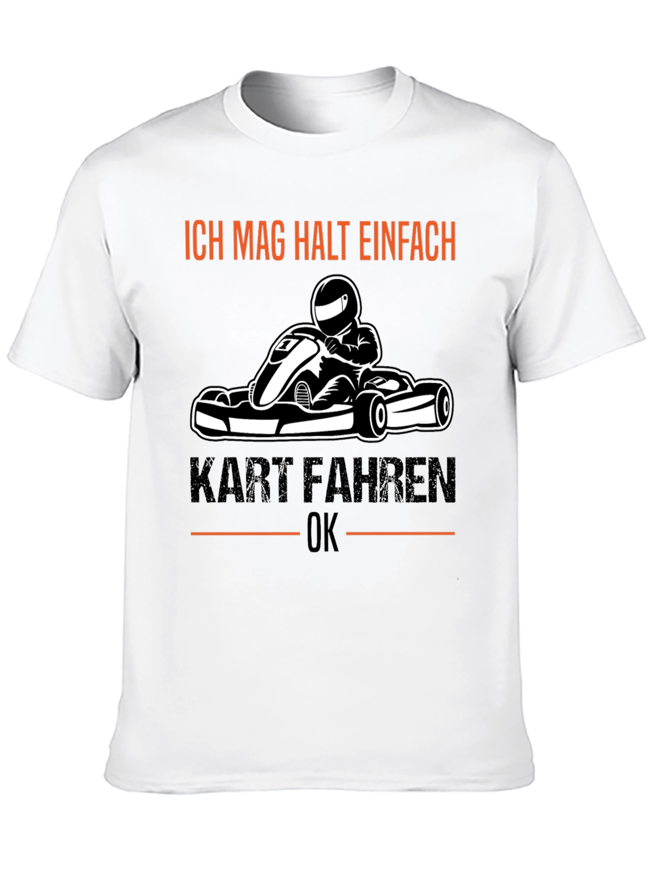 Black Kart Racing T-Shirt - "Ich Mag Halt Einfach Kart Fahren OK" view 10