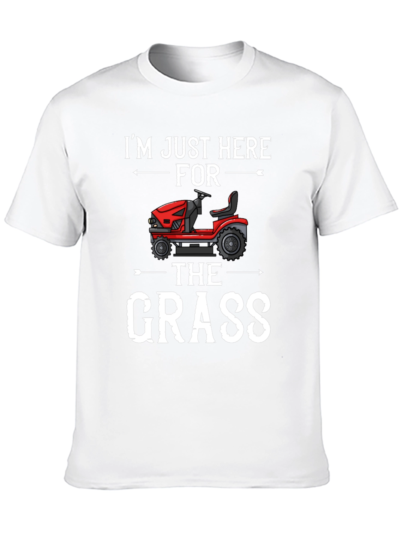 Black I'm Just Here For The Grass - Funny T-Shirt view 10
