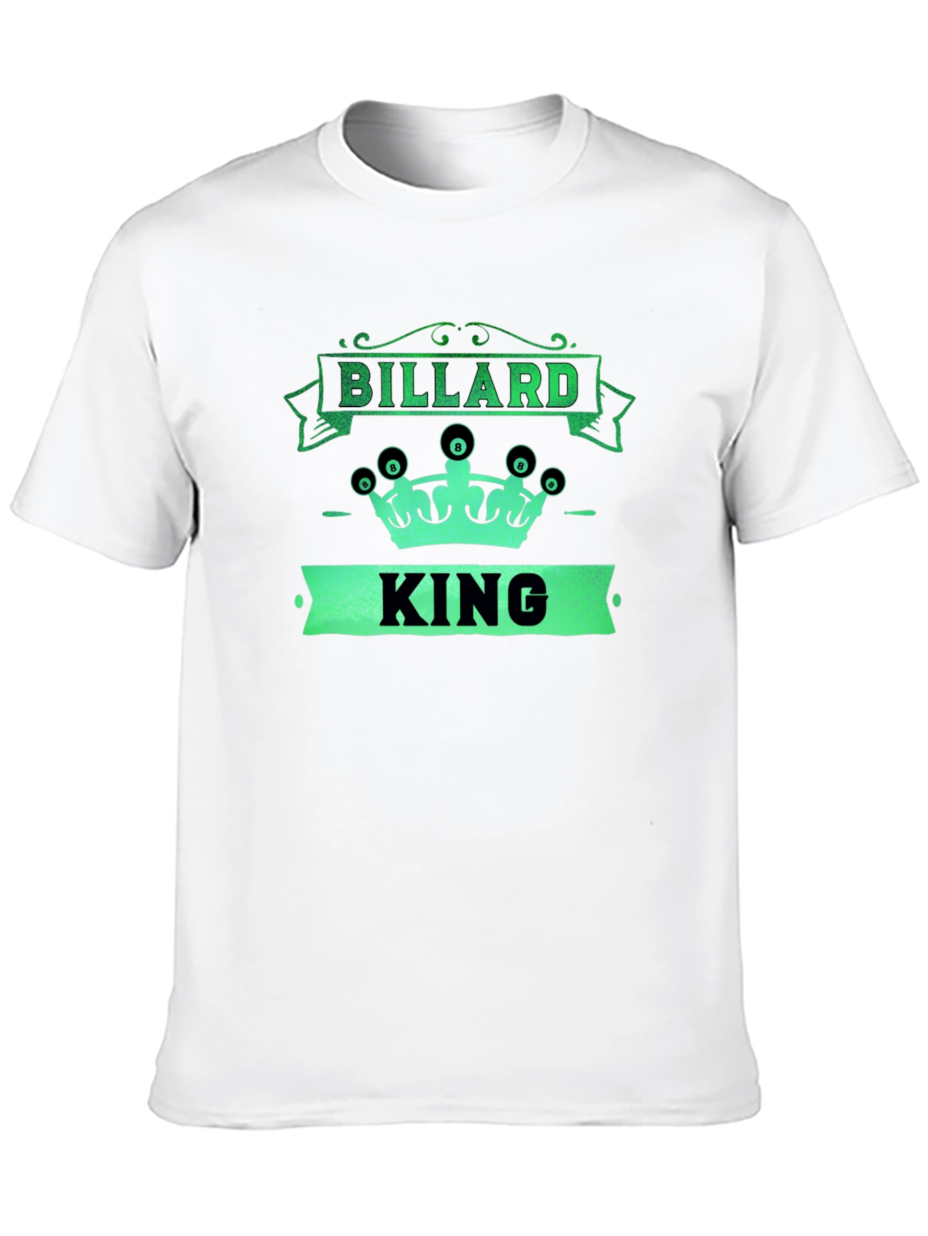 Black Billard King Black T-Shirt - Unique Design view 10