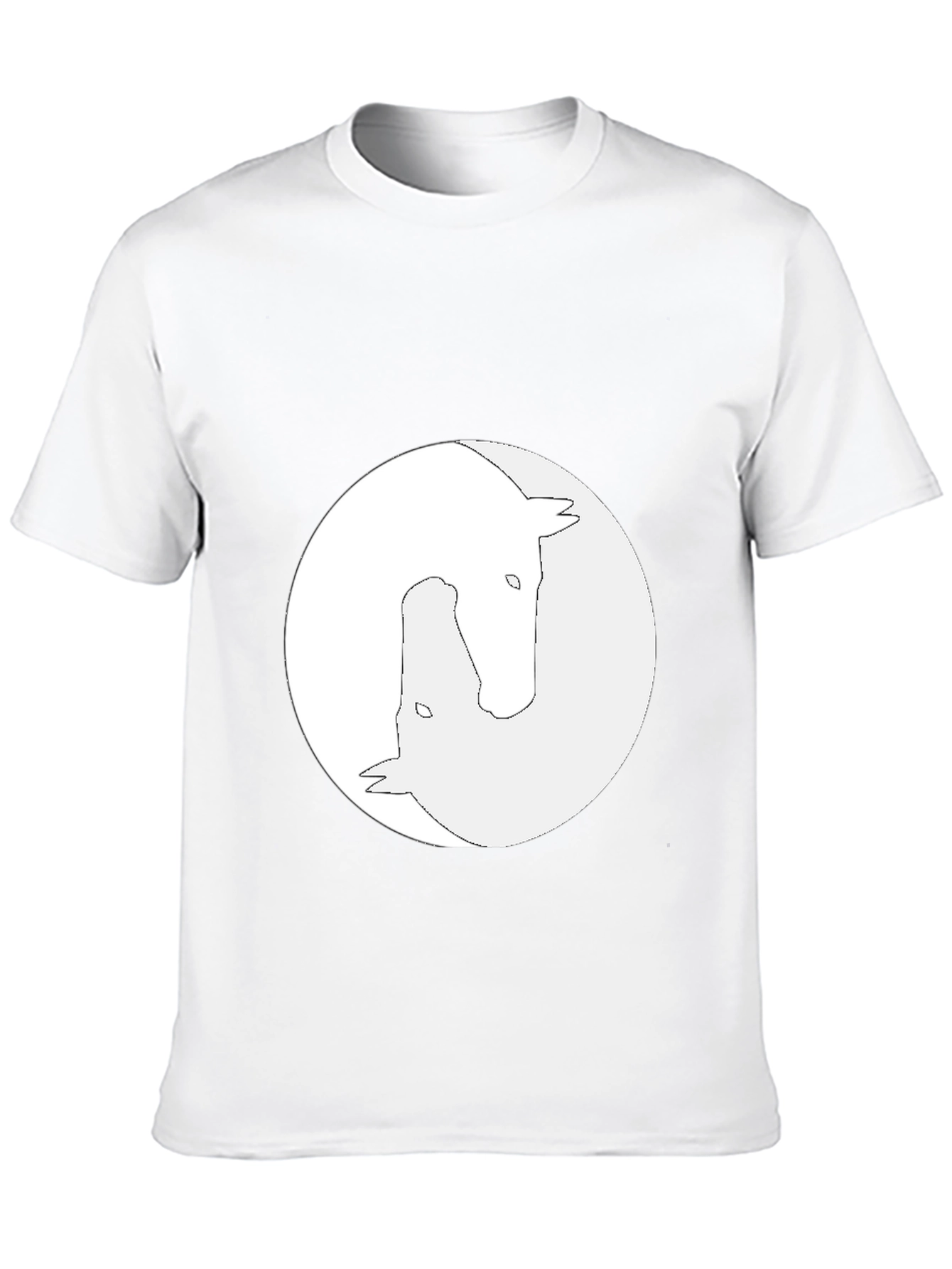 Yin Yang Horse Graphic Tee - Unisex Black T-Shirt - 10