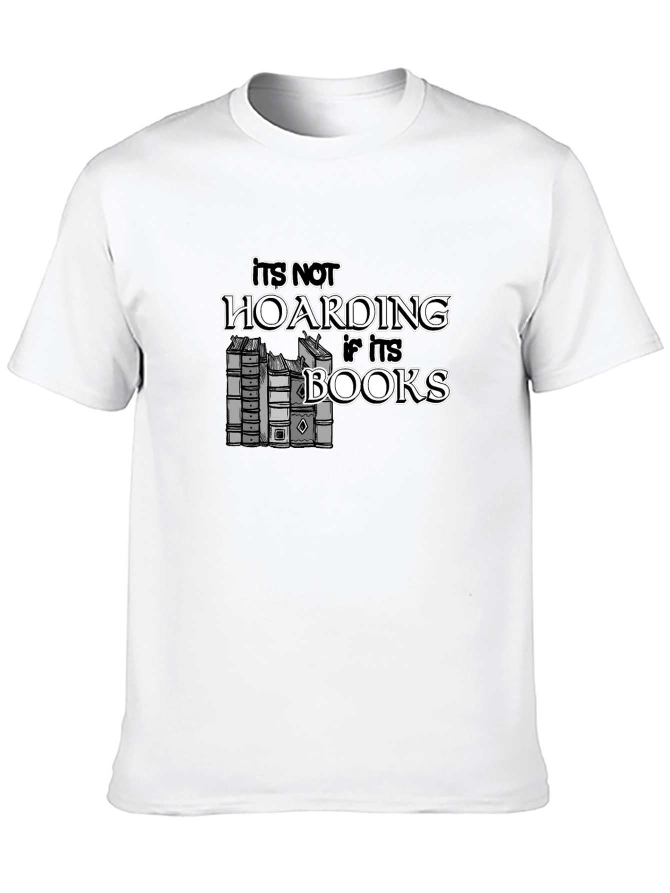 Black It's Not Hoarding If It's Books T-Shirt view 10