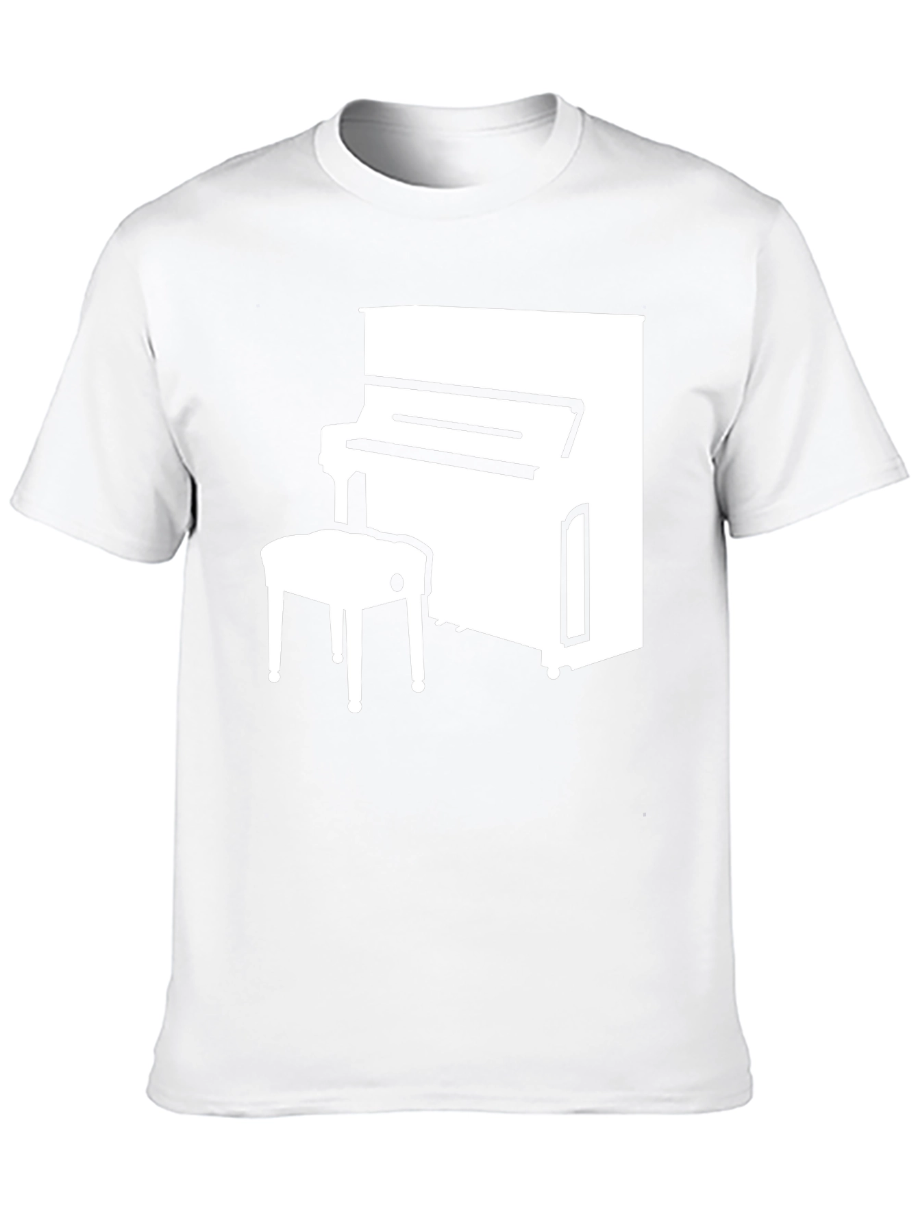 Black Piano Graphic Tee - Stylish Music Lover's T-Shirt view 10