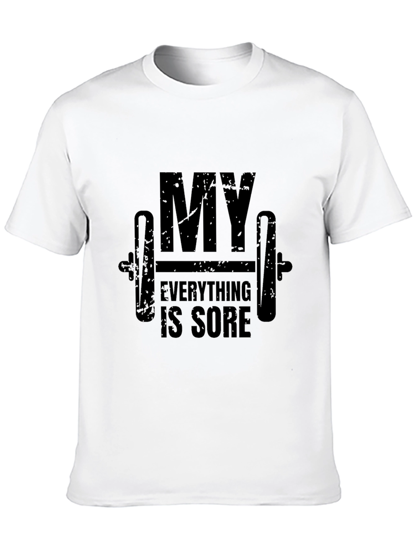 Black My Everything is Sore Funny Gym Workout T-Shirt view 10