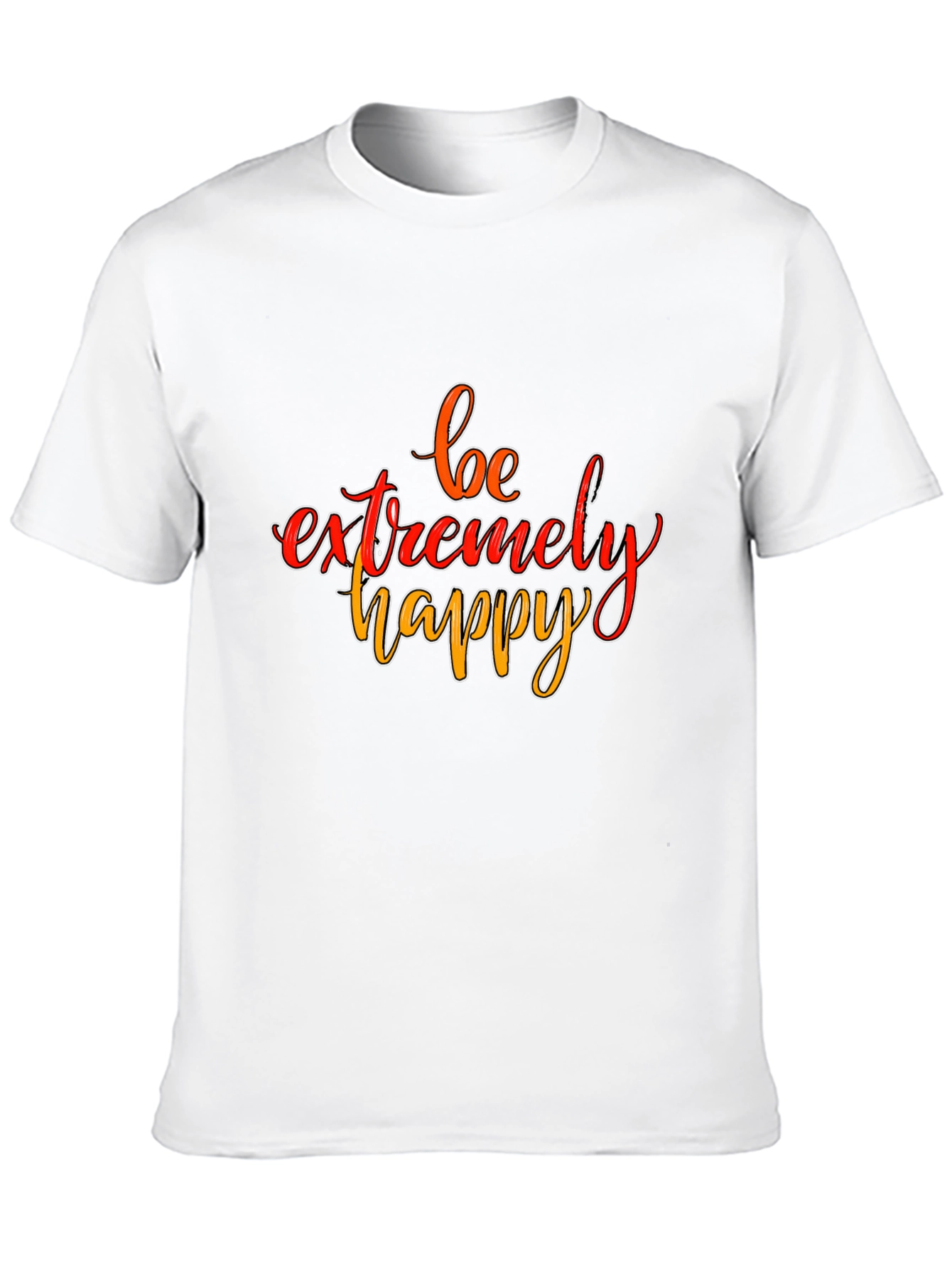 Black Be Extremely Happy Graphic Tee - Black view 10