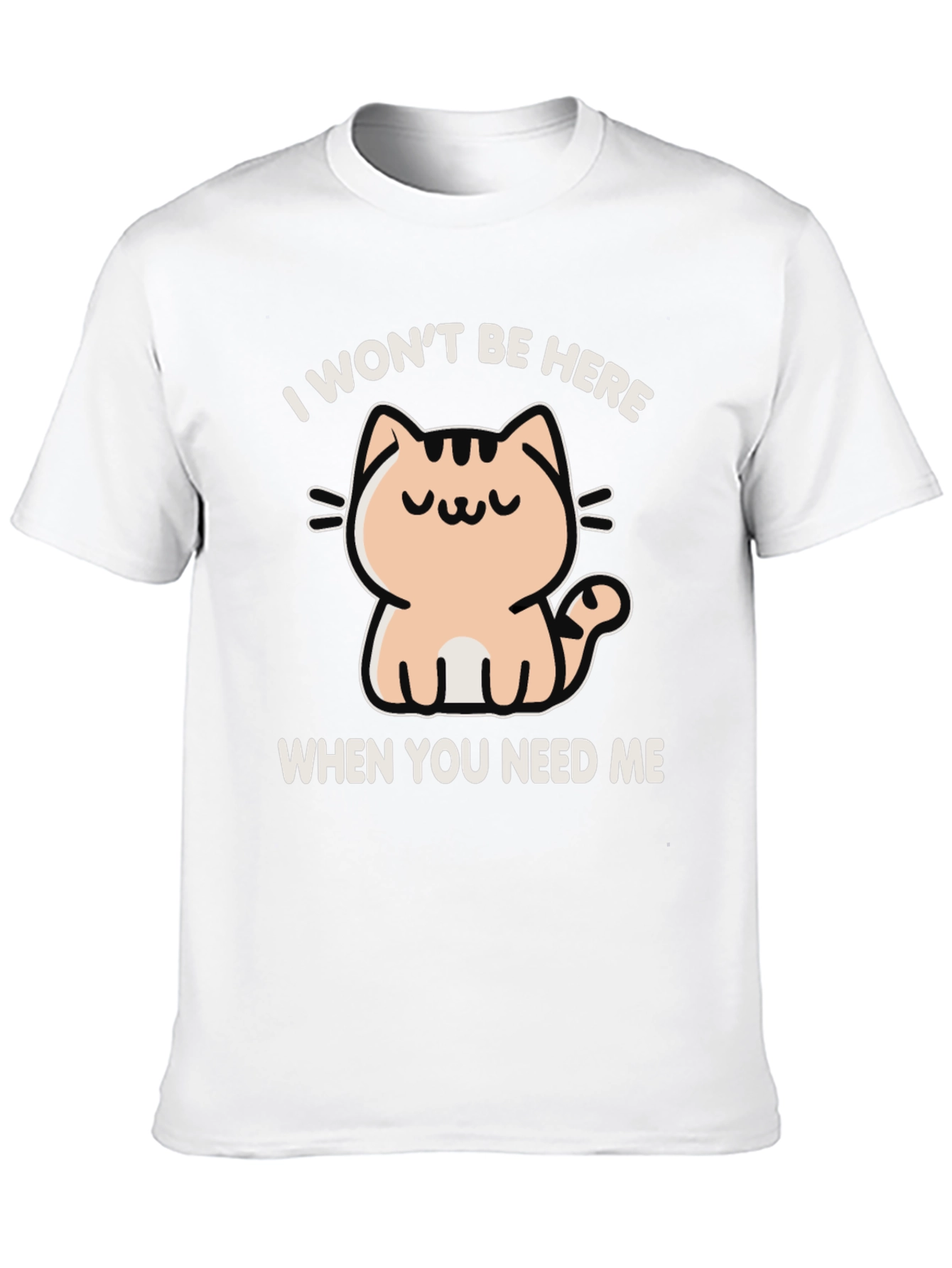 Black Cat Lover Tee: I Won't Be Here Graphic T-Shirt view 10