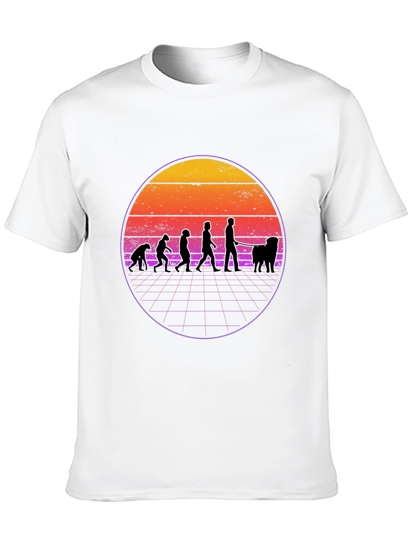 Black Retro Dog Evolution T-Shirt view 10