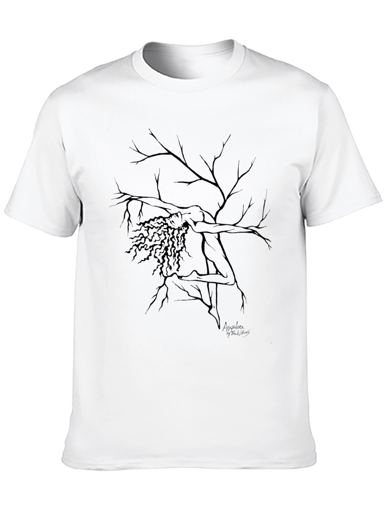 Black Arbor Vitae Tee - Ethereal Tree Woman Graphic T-Shirt view 10