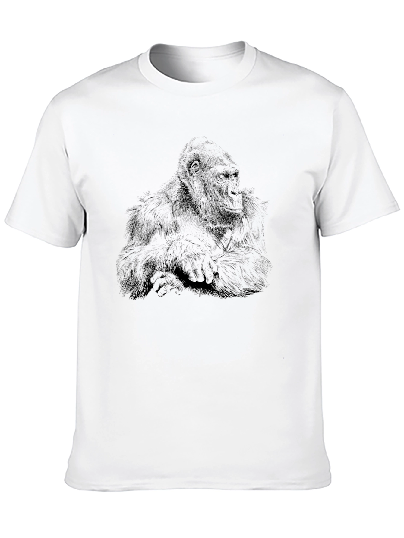 Black Gorilla Graphic Print Black T-Shirt view 10