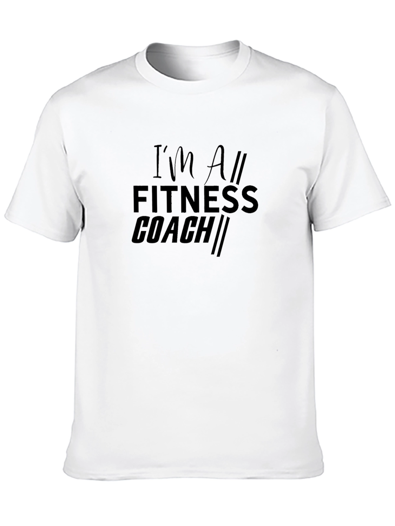Black I'm All Fitness Coach Graphic T-Shirt view 10