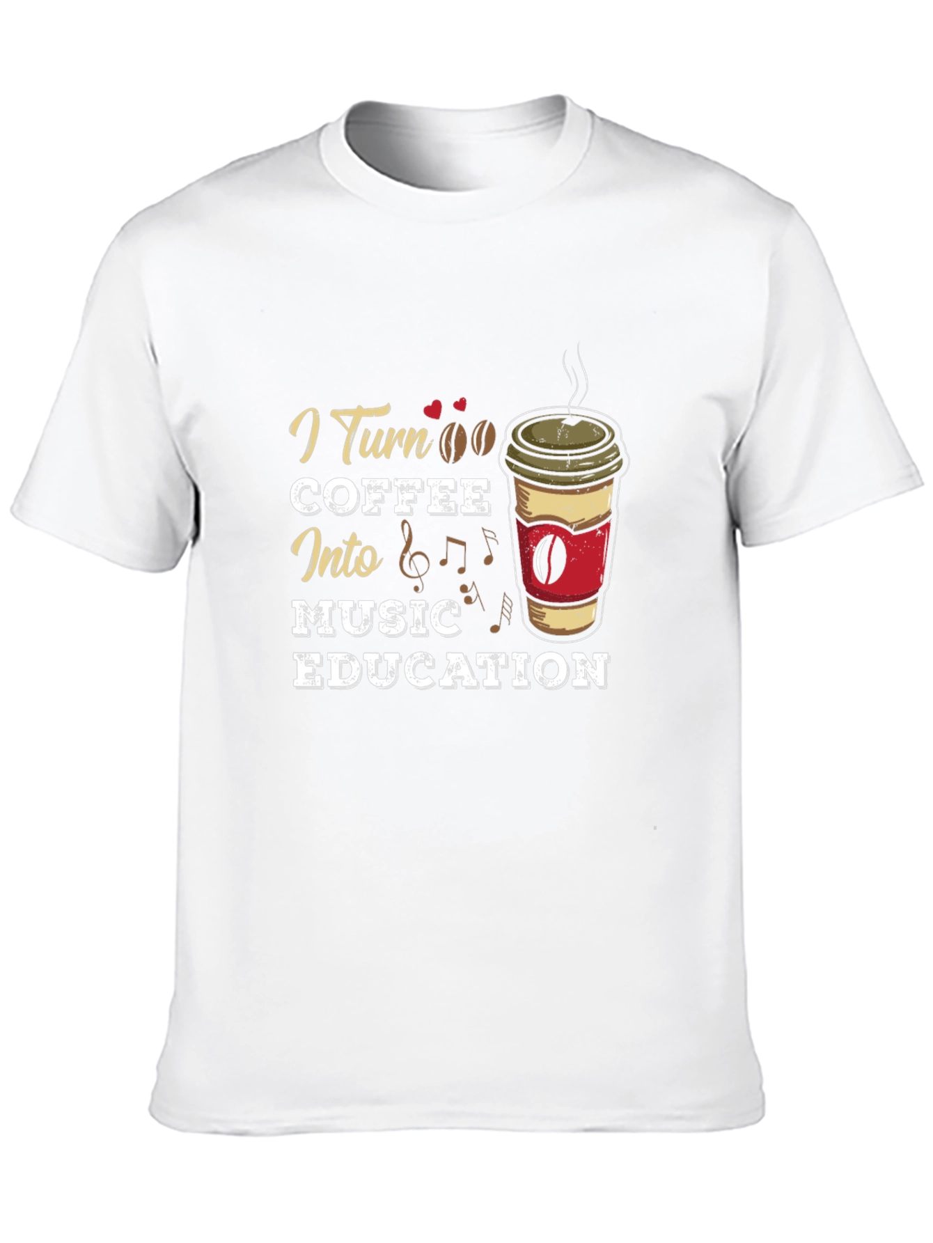 Black I Turn Coffee Into Music Education T-Shirt view 10