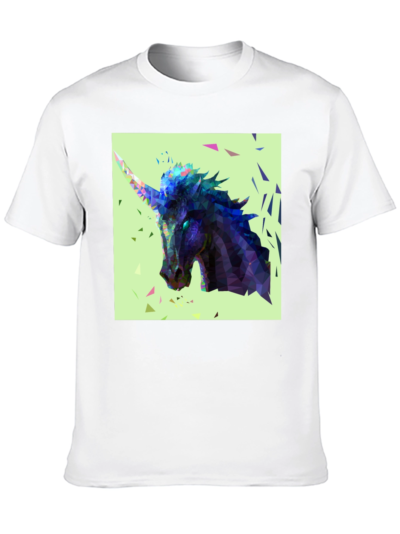 Black Geometric Unicorn Graphic Tee view 10