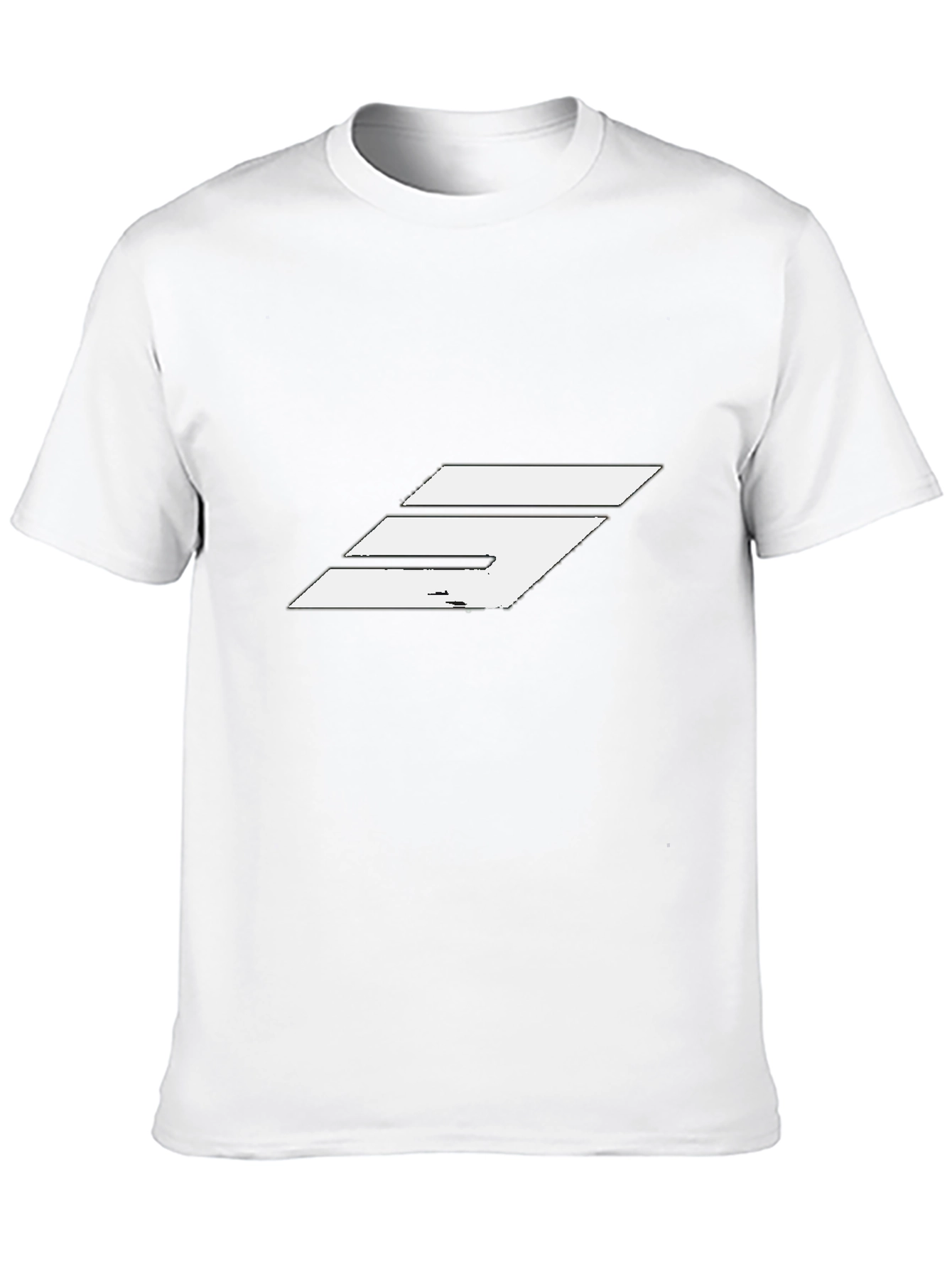 Black Modern Graphic T-Shirt - Black with White Design view 10
