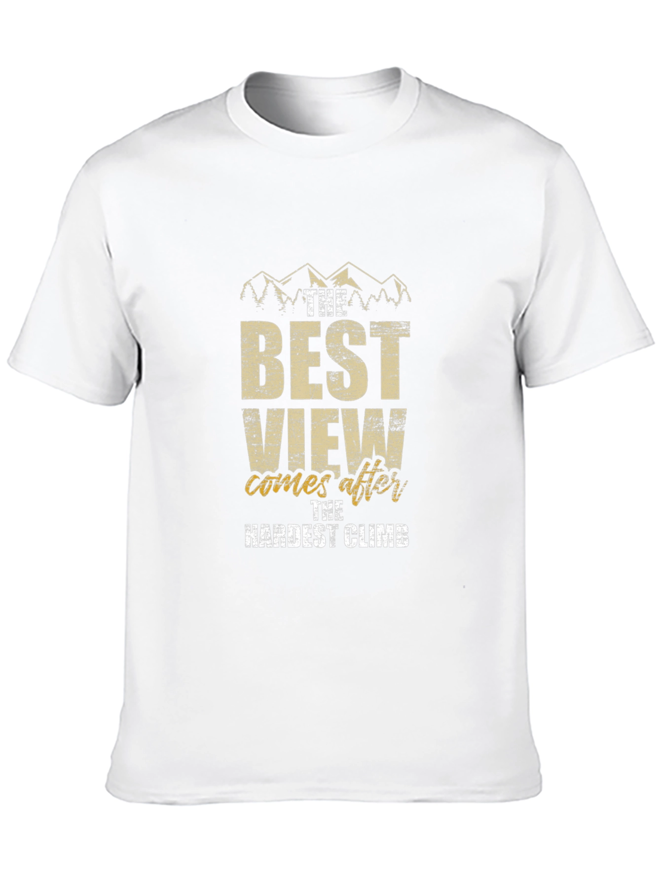 Black Motivational Climb T-Shirt - Best View view 10
