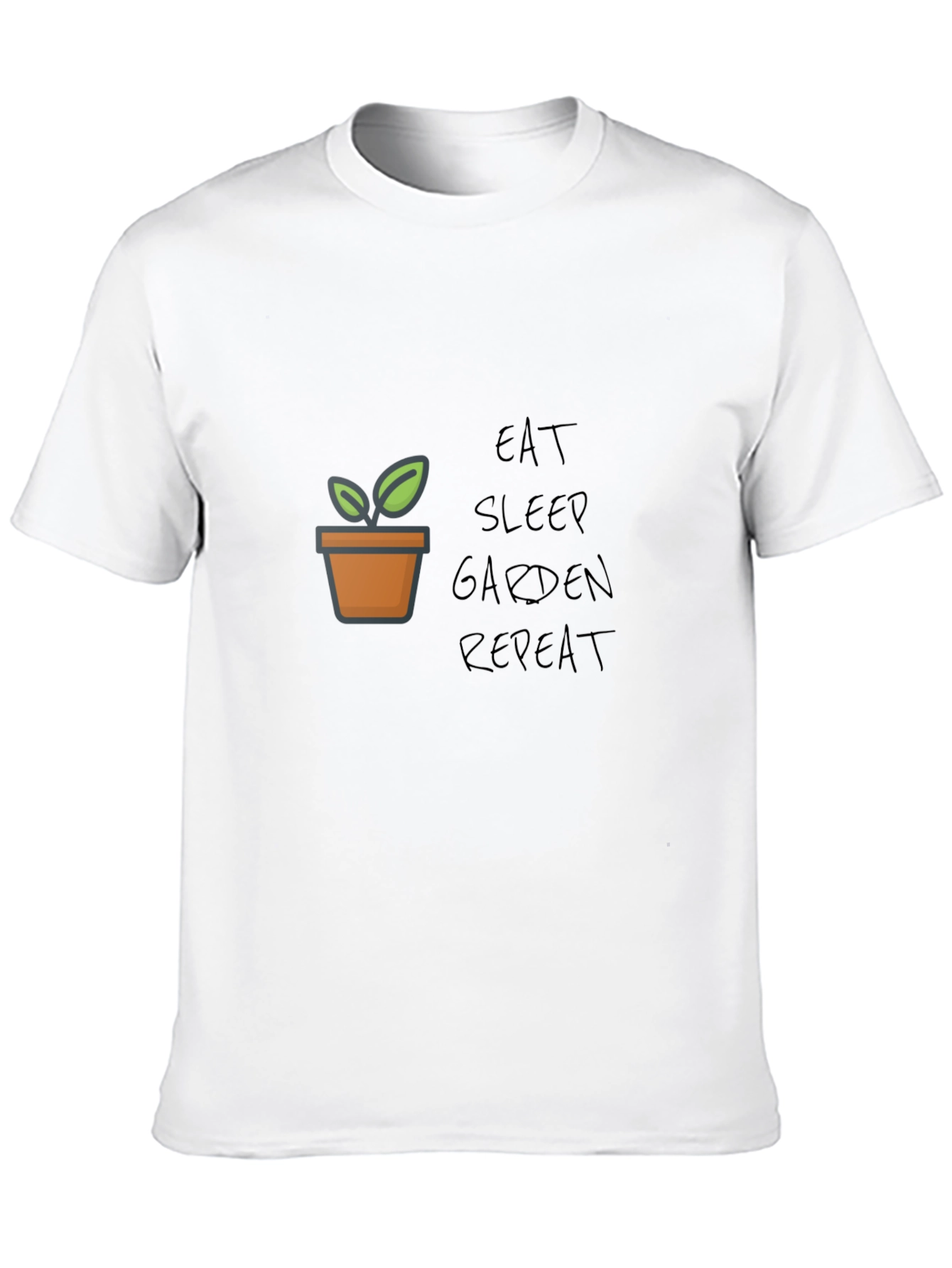 Black Eat Sleep Garden Repeat Graphic Tee view 10
