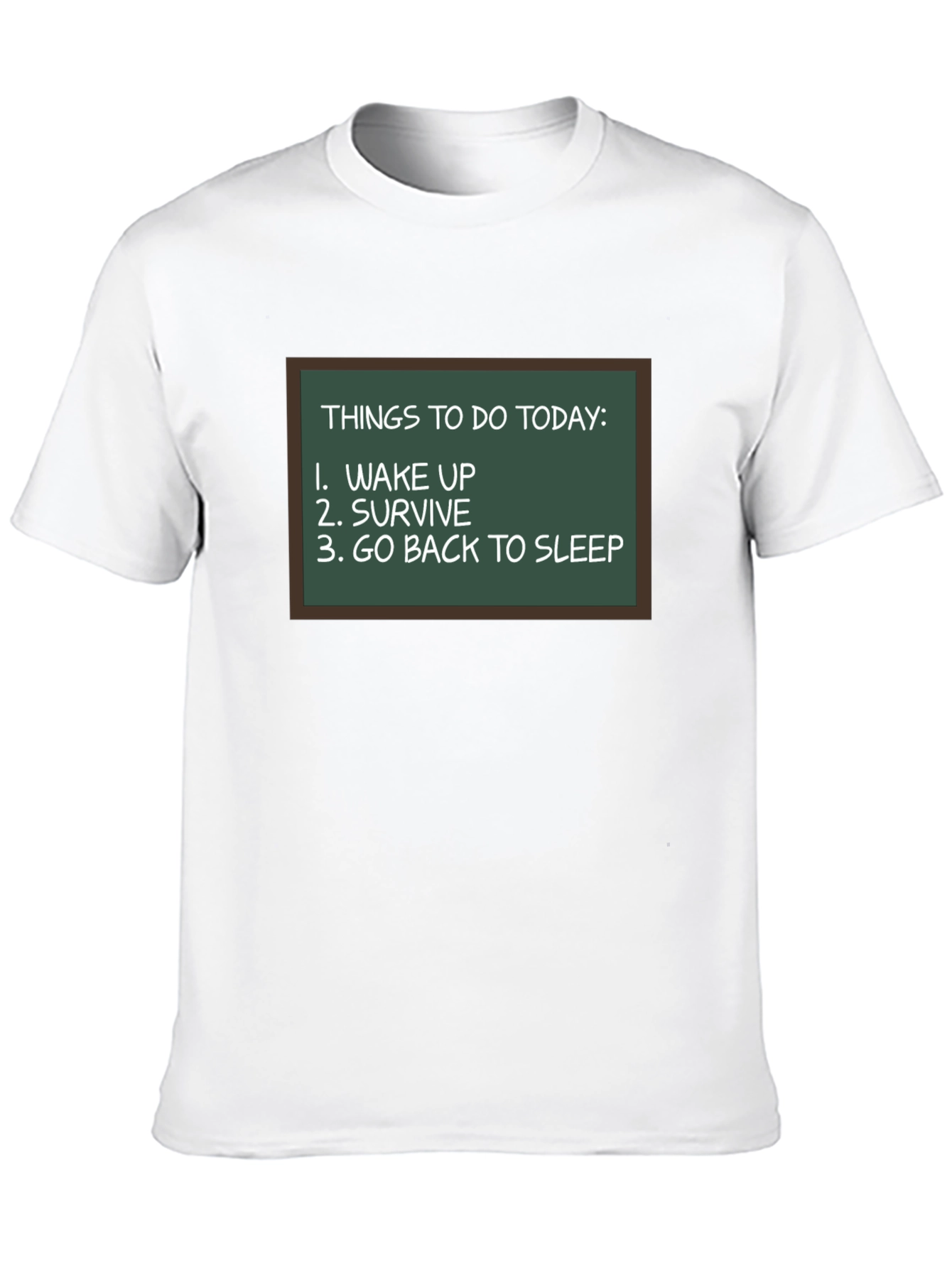 Black Funny To-Do List Graphic Tee view 10