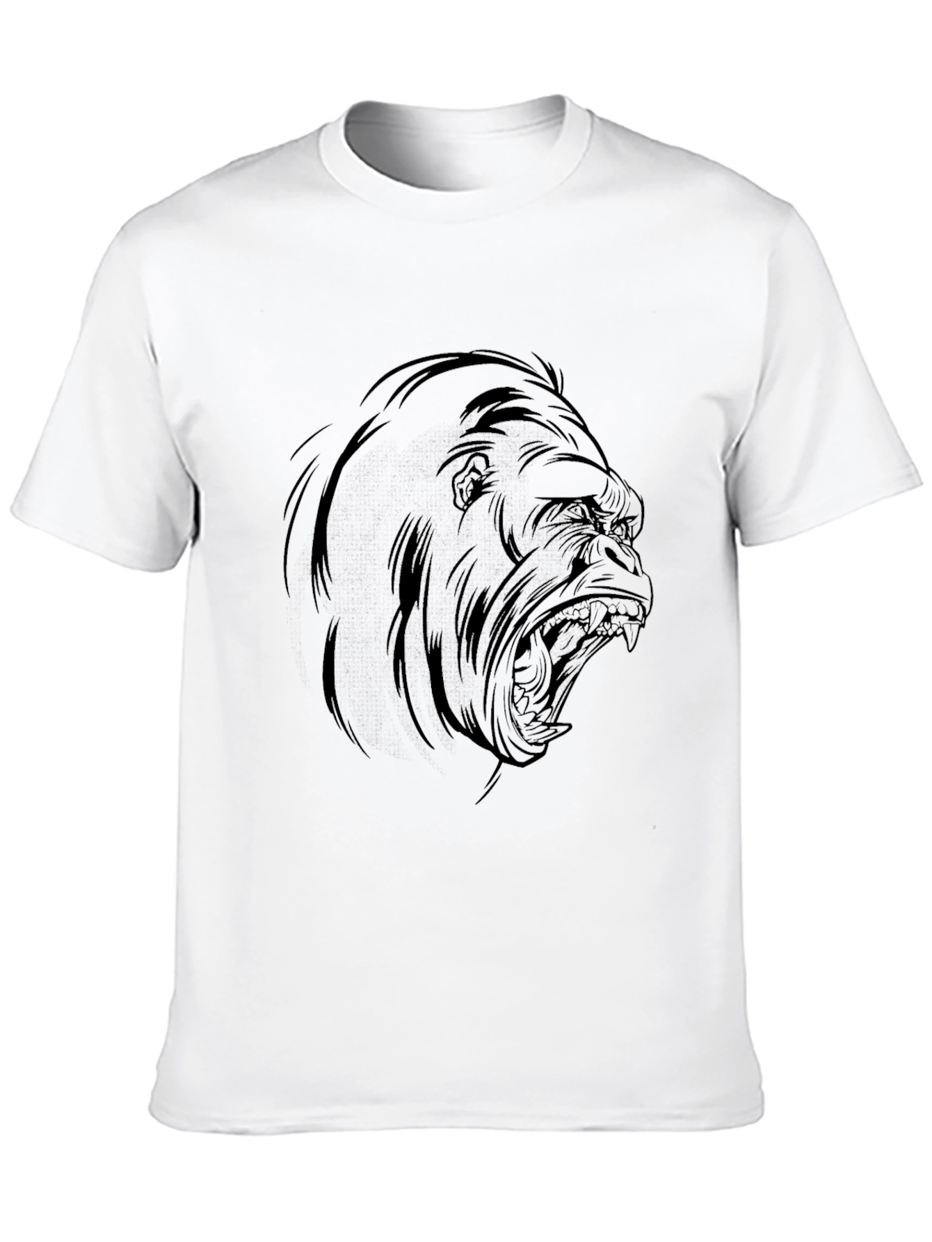 Black Men's Black Gorilla Graphic Tee - Bold and Edgy view 10