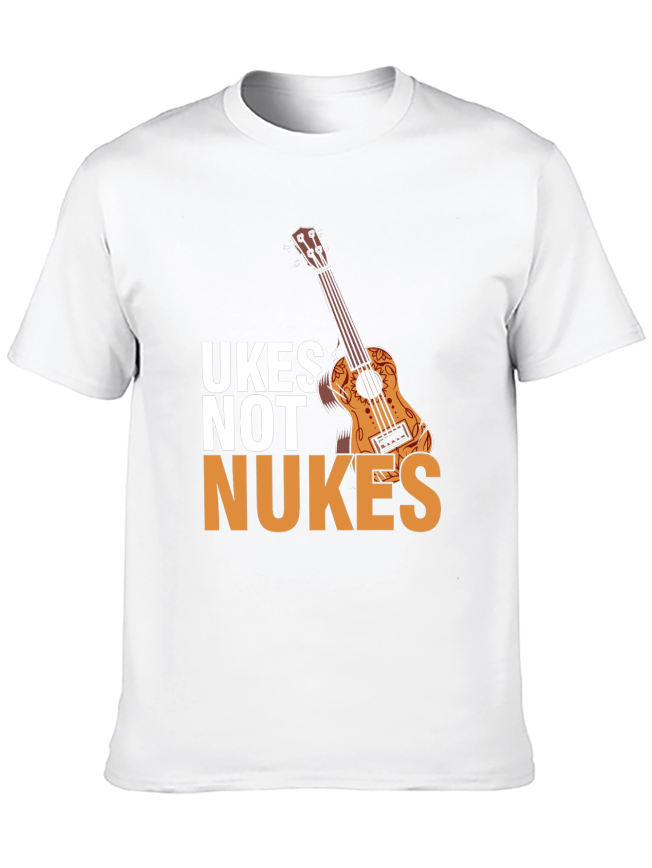 Black Ukes Not Nukes Graphic Tee - Black Cotton Blend view 10