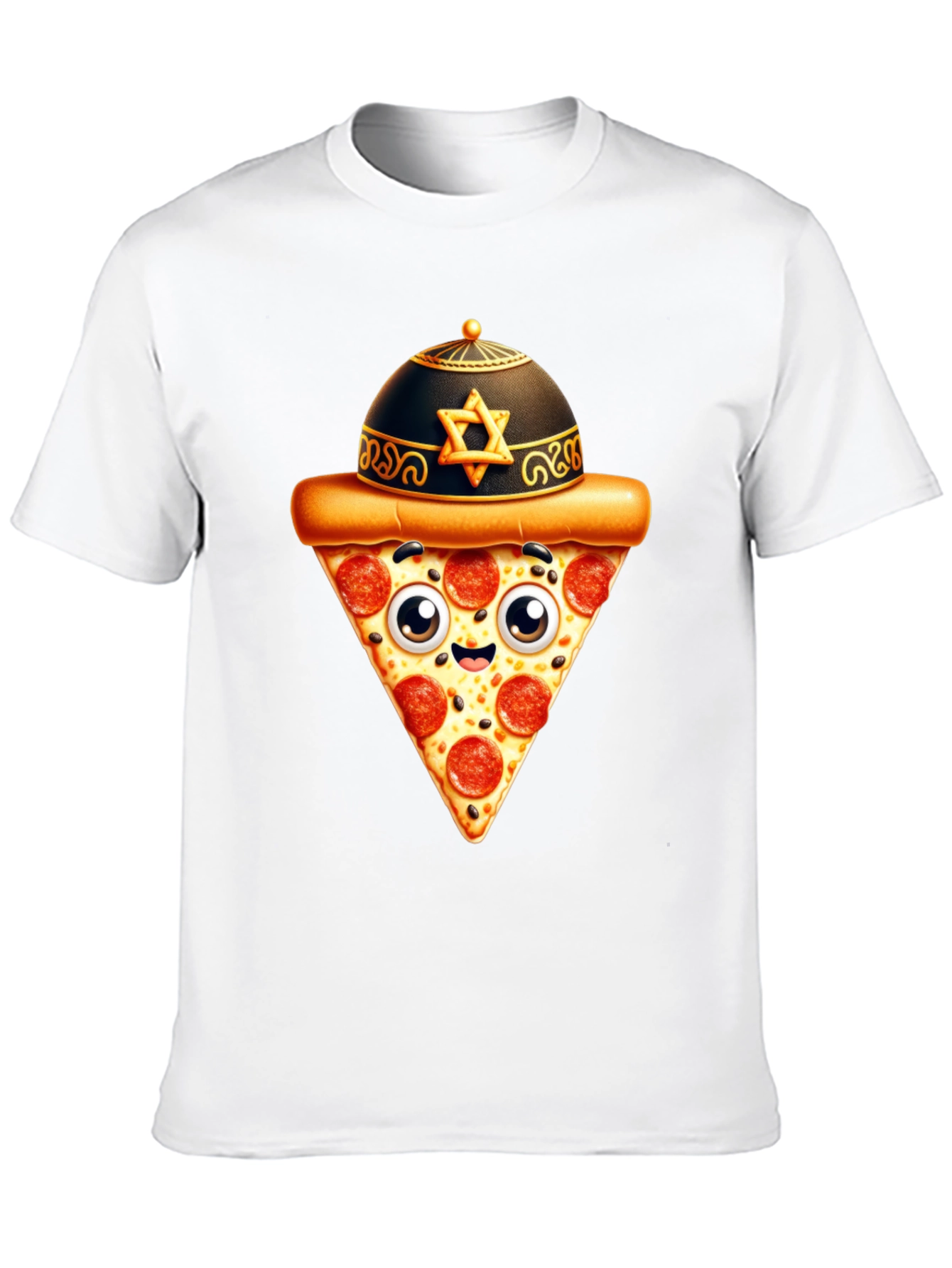 Black Pizza Slice T-Shirt - Funny Foodie Tee view 10