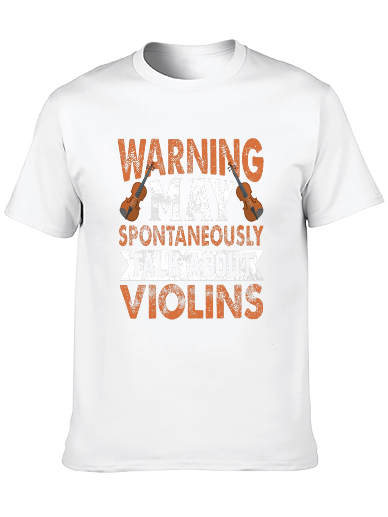 Black Warning May Spontaneously Talk About Violins Graphic T-Shirt view 10
