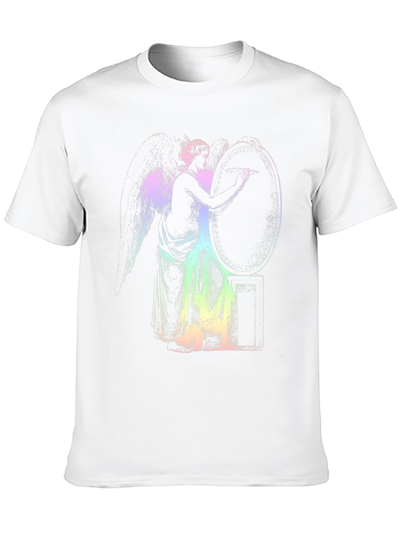 Black Angel Writing in Mirror Graphic T-Shirt view 10