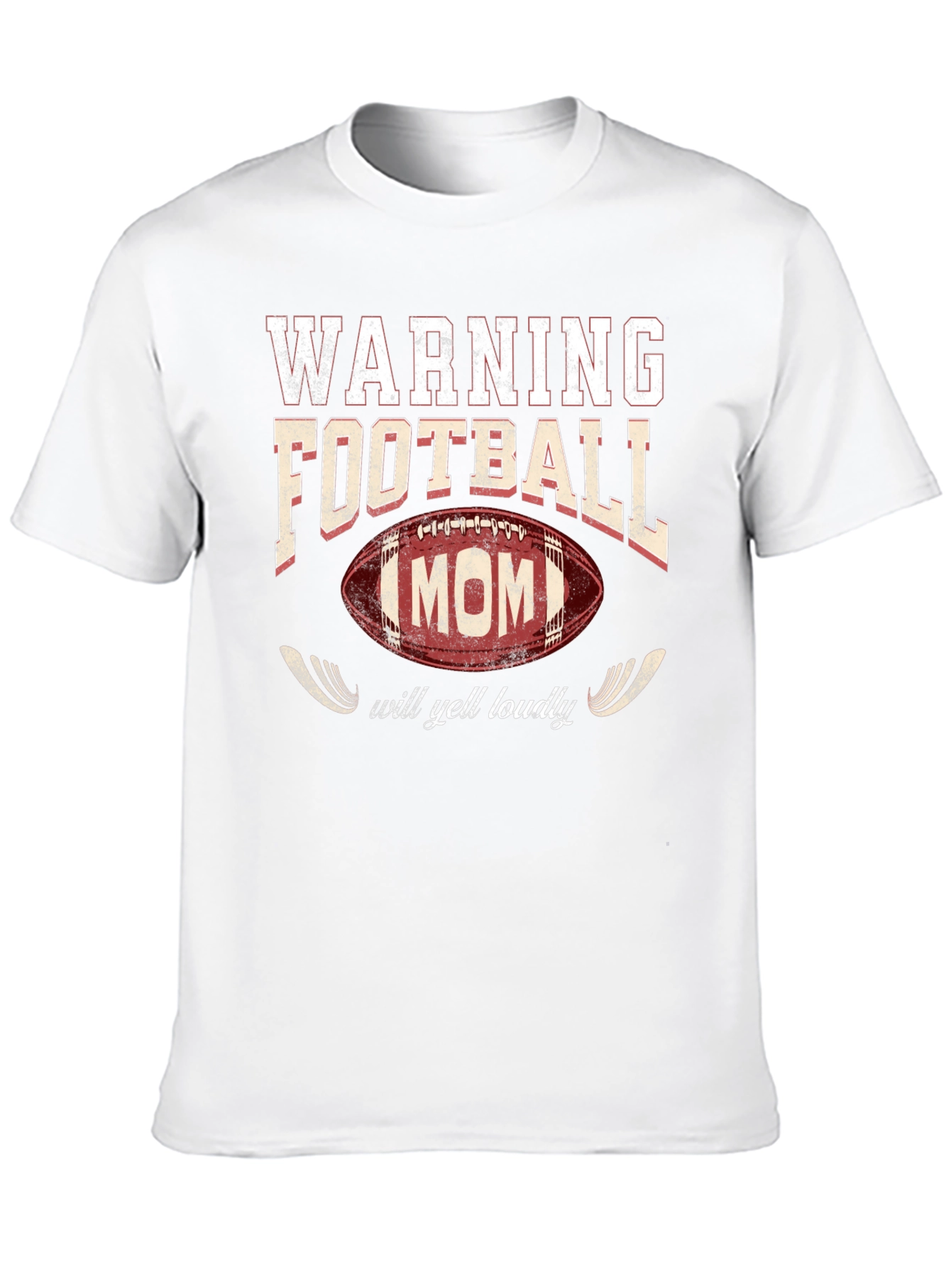 Warning Football Mom Graphic Tee - 10