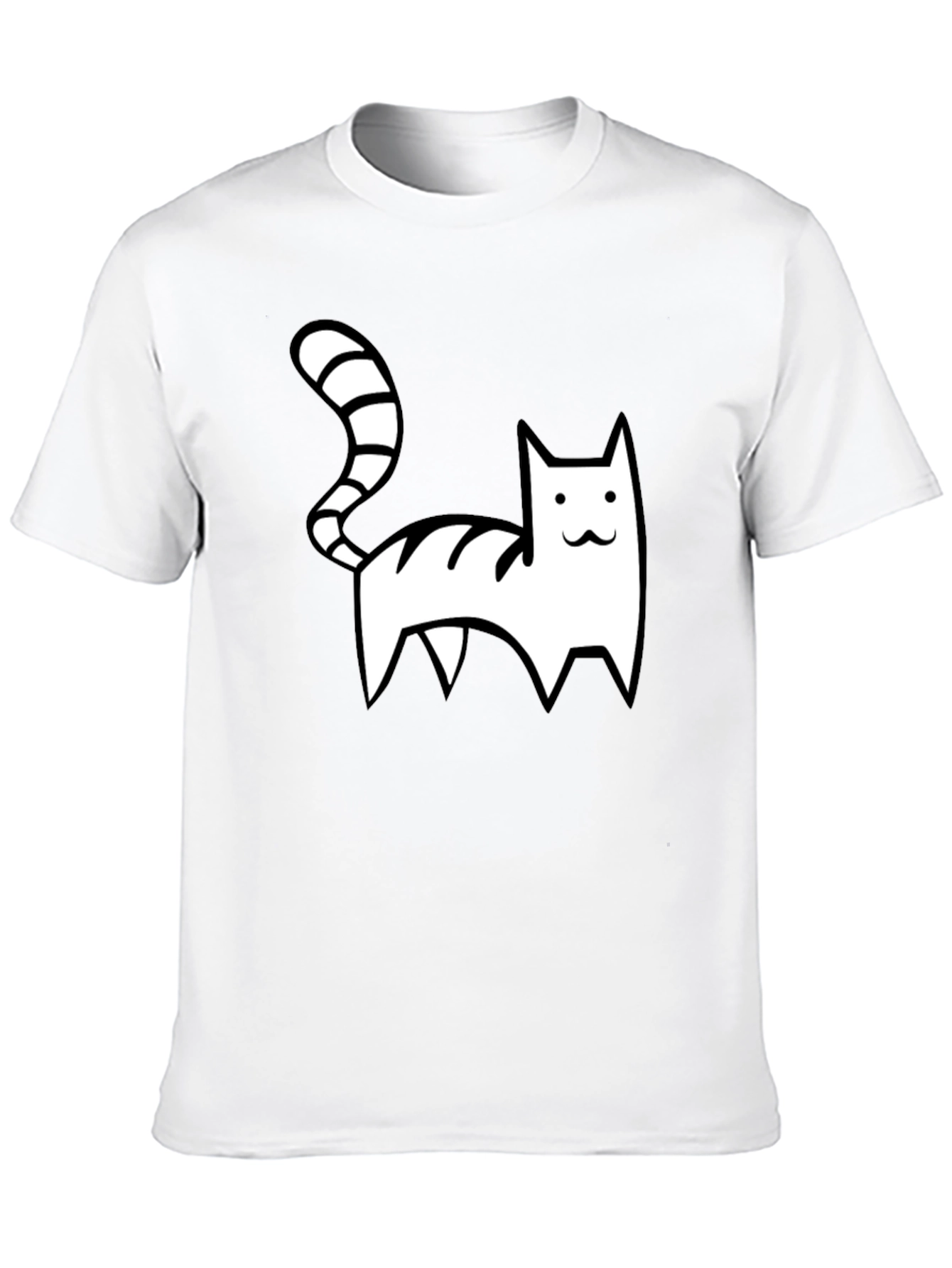 Black Cool Cat Graphic Tee - Black Casual Shirt view 10