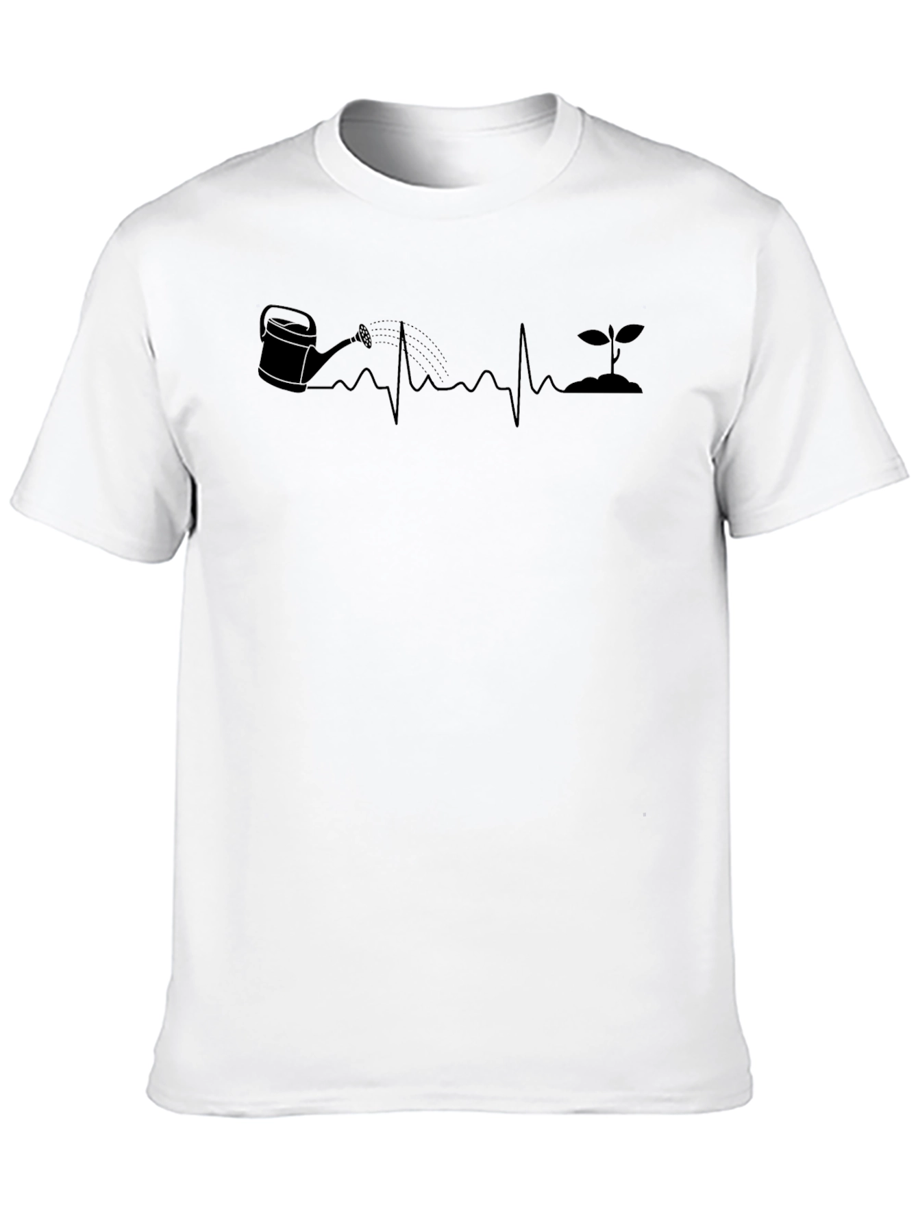 Black Gardener's Heartbeat Graphic T-Shirt view 10